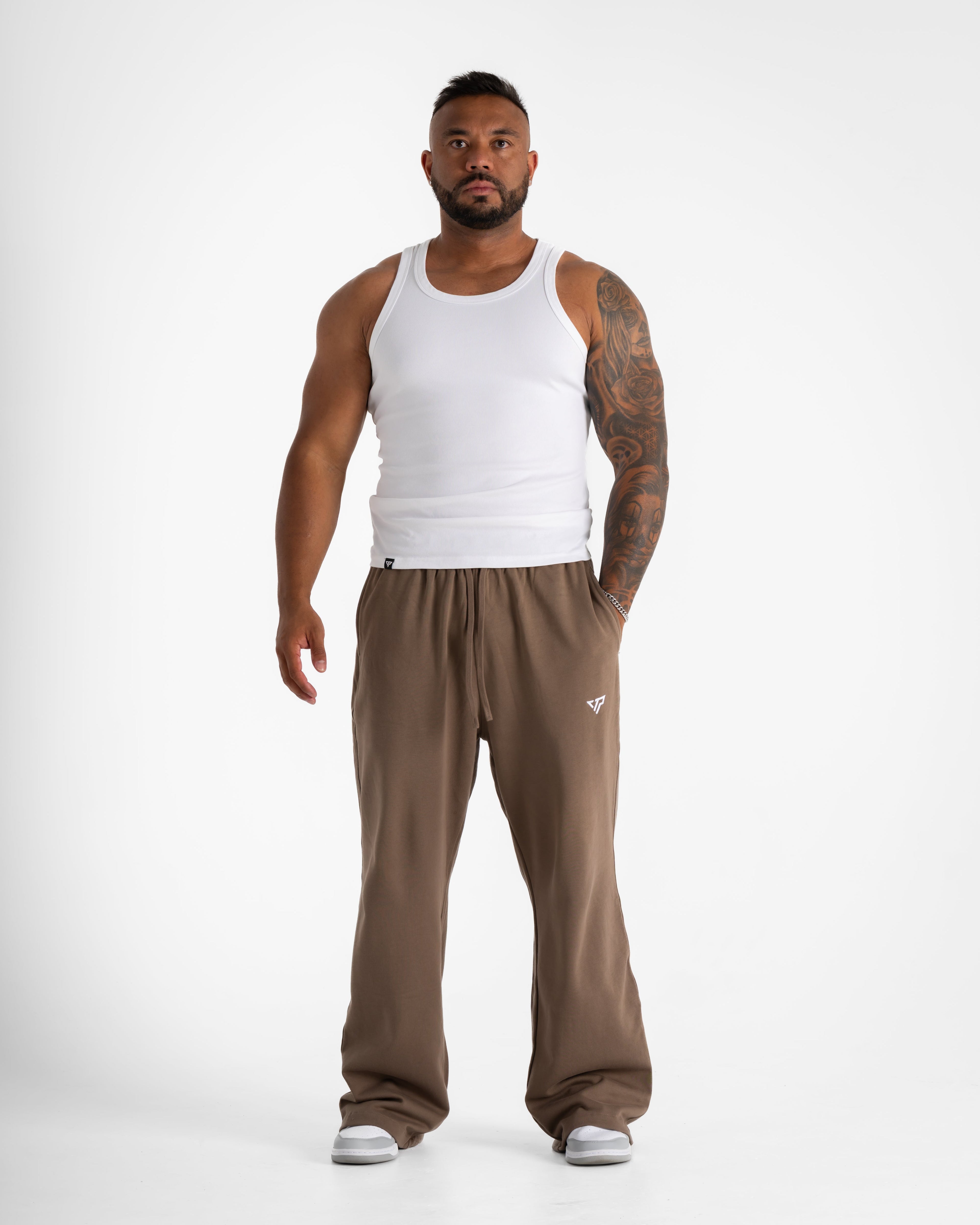 KTP STRAIGHT LEG JOGGER - BROWN