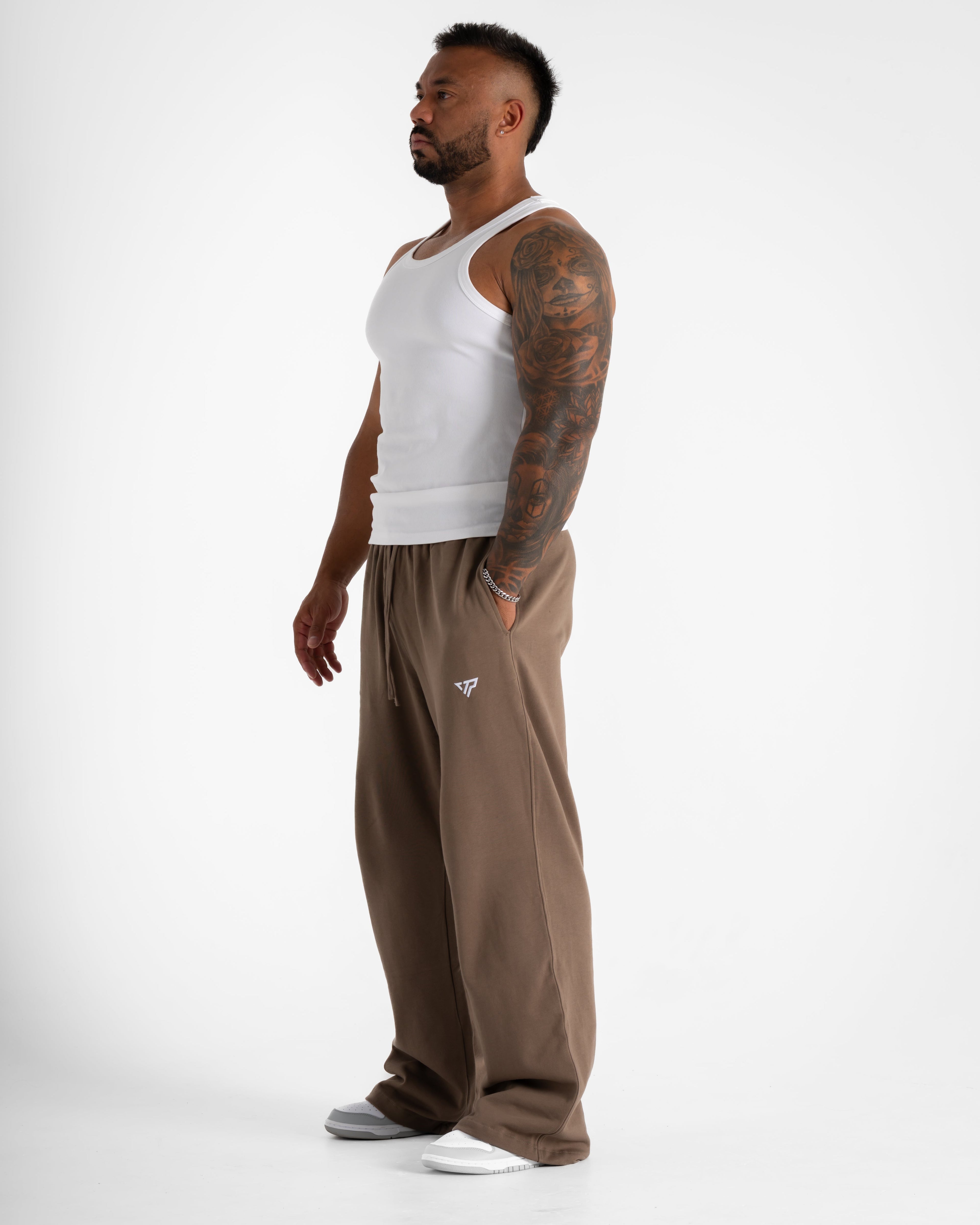 KTP STRAIGHT LEG JOGGER - BROWN