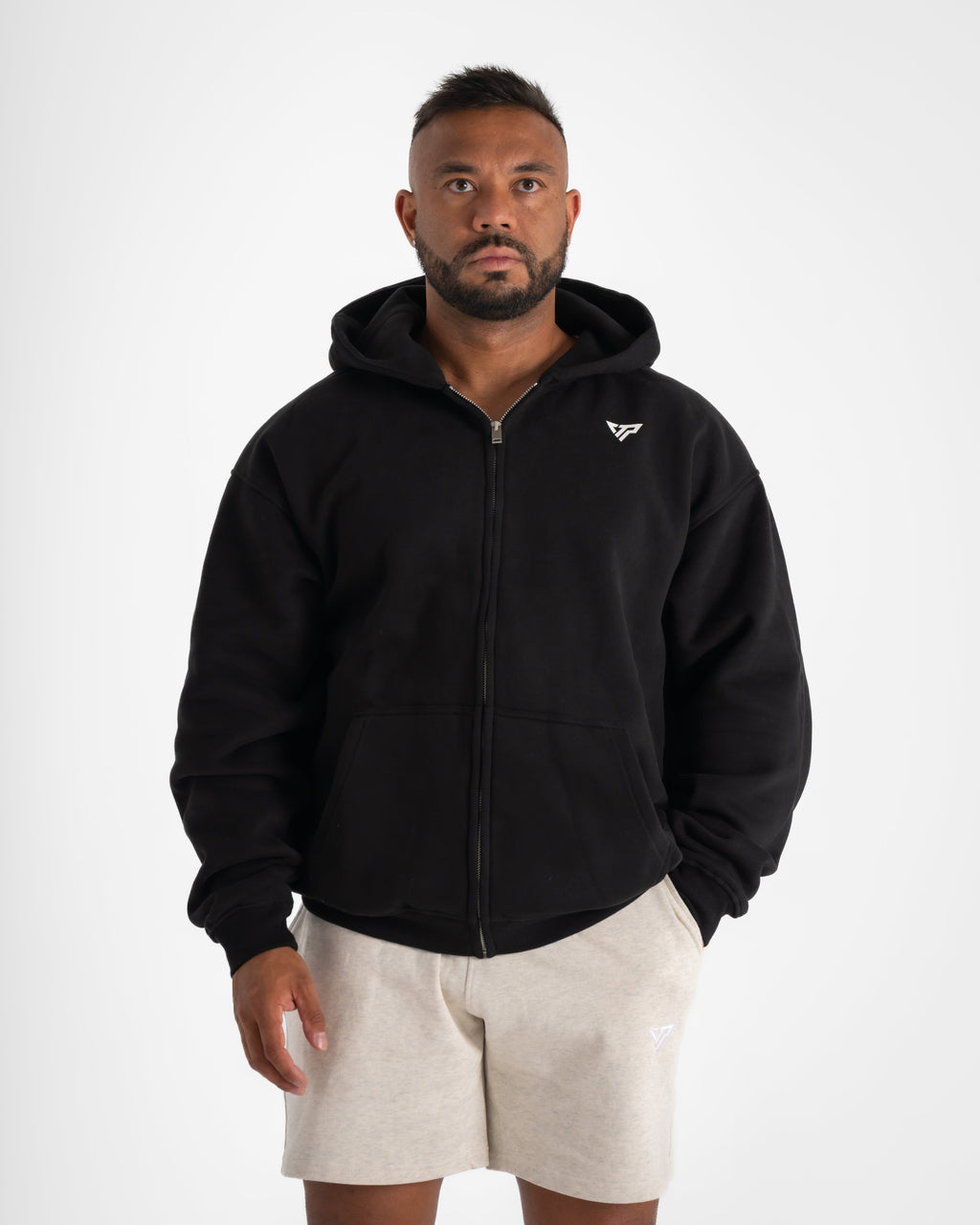 MEN'S VDA ZIP HOODIE - BLACK