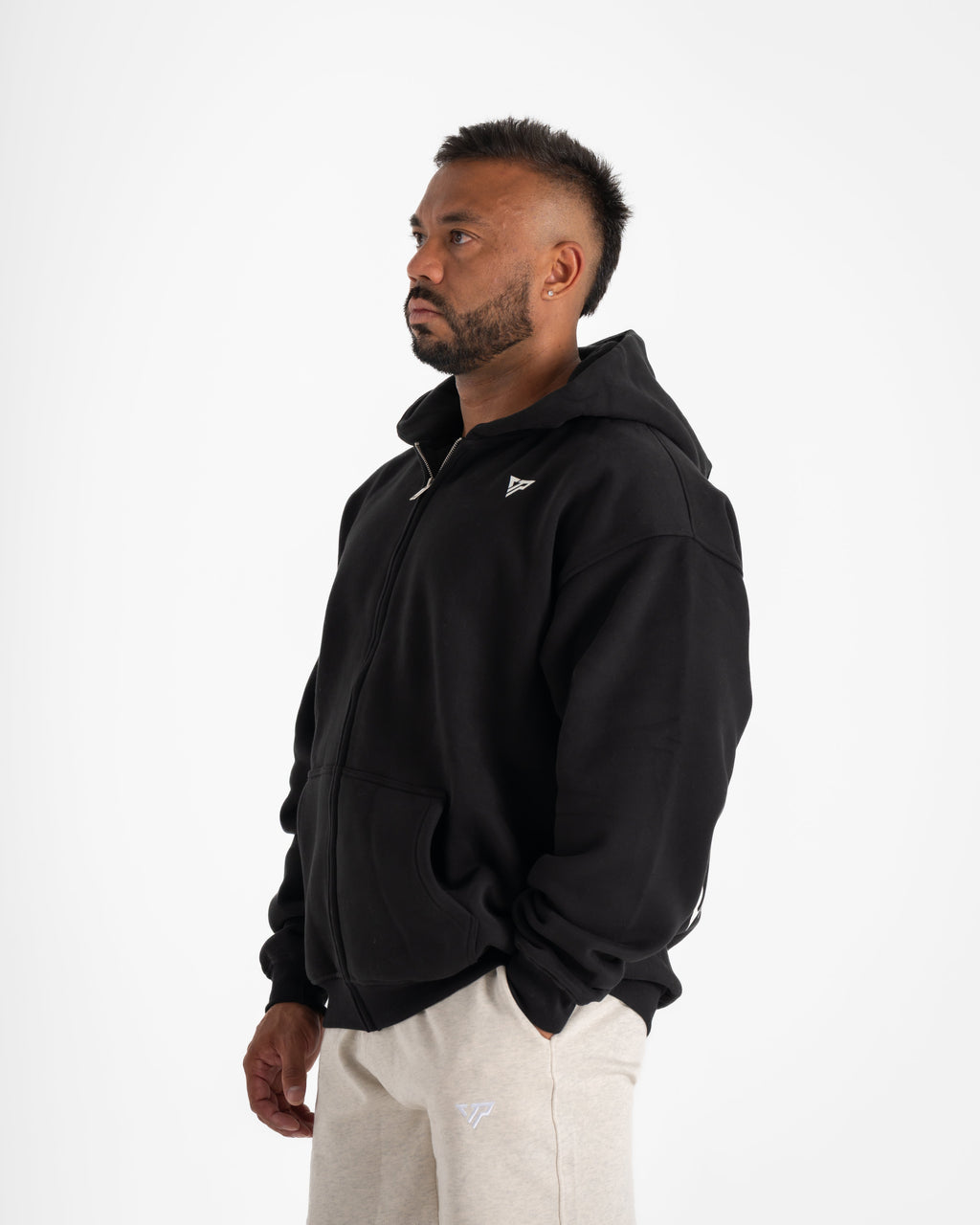 MEN'S VDA ZIP HOODIE - BLACK