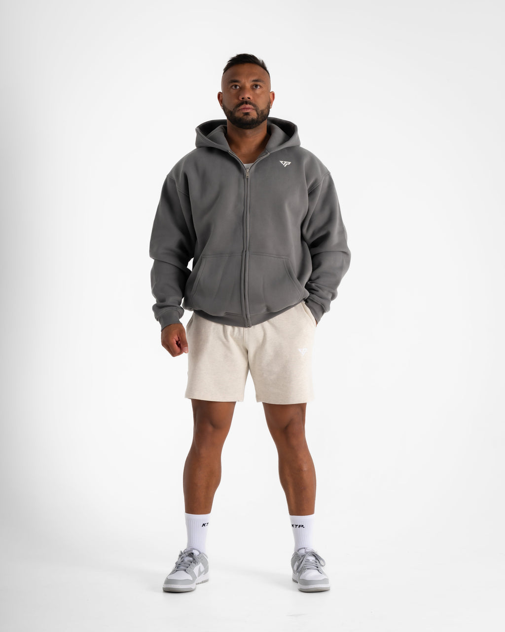 MEN'S VDA ZIP HOODIE - CHARCOAL