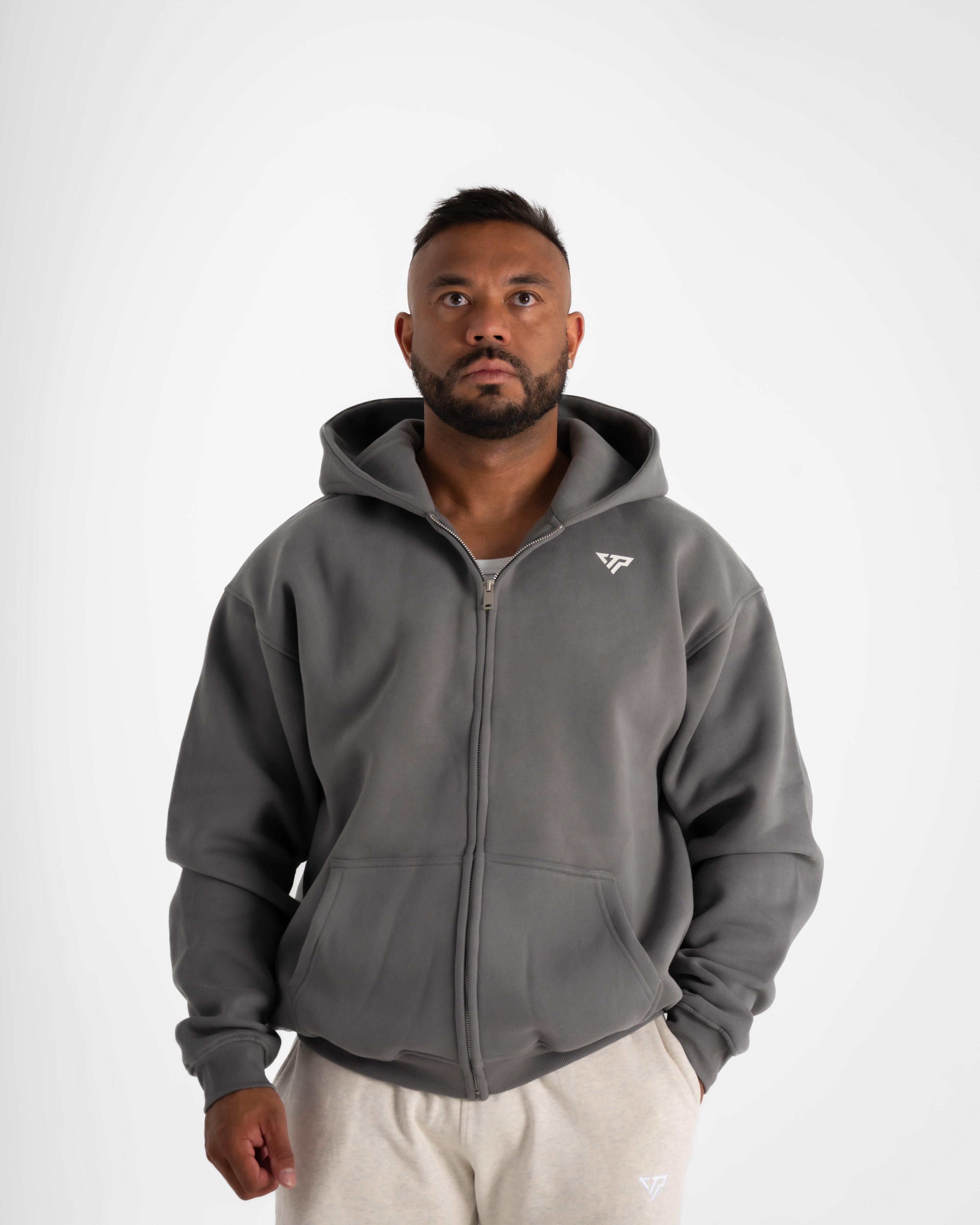 MEN'S VDA ZIP HOODIE - CHARCOAL