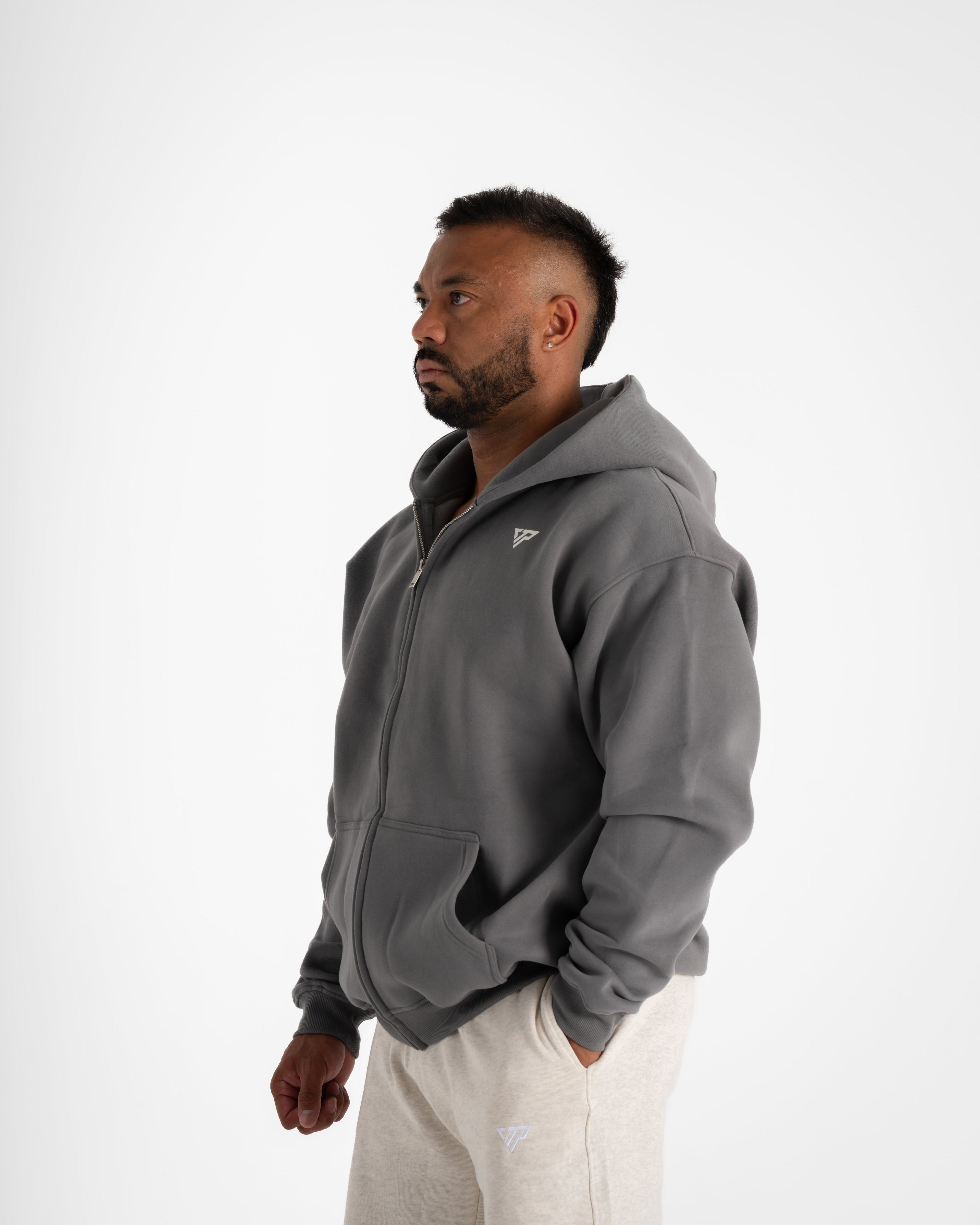 MEN'S VDA ZIP HOODIE - CHARCOAL