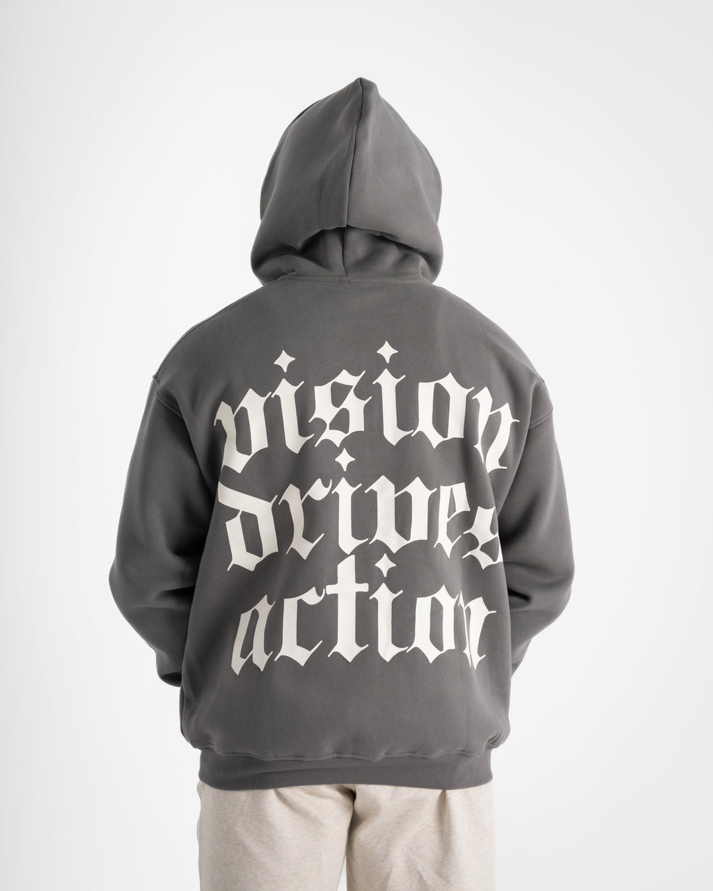 MEN'S VDA ZIP HOODIE - CHARCOAL