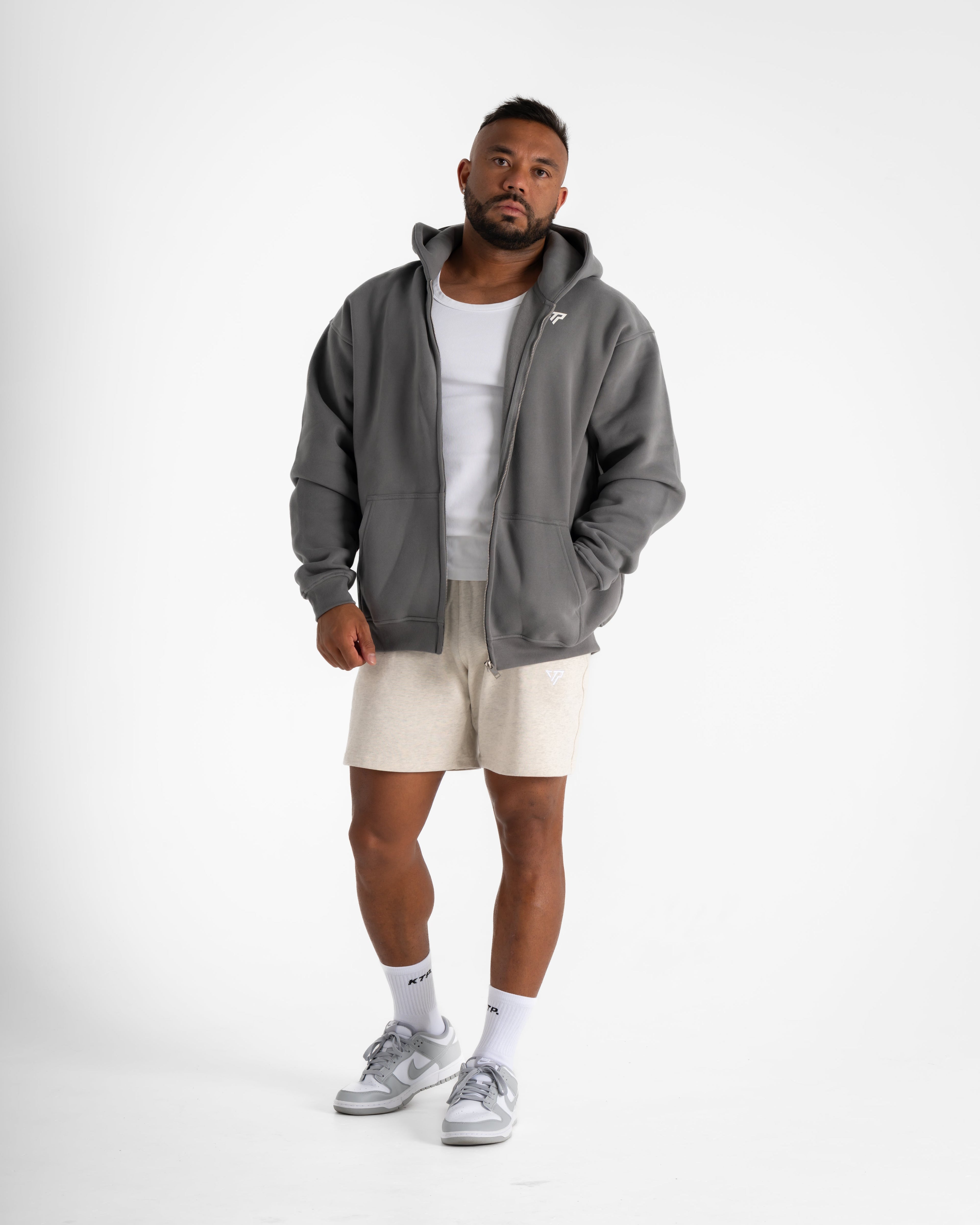 MEN'S VDA ZIP HOODIE - CHARCOAL