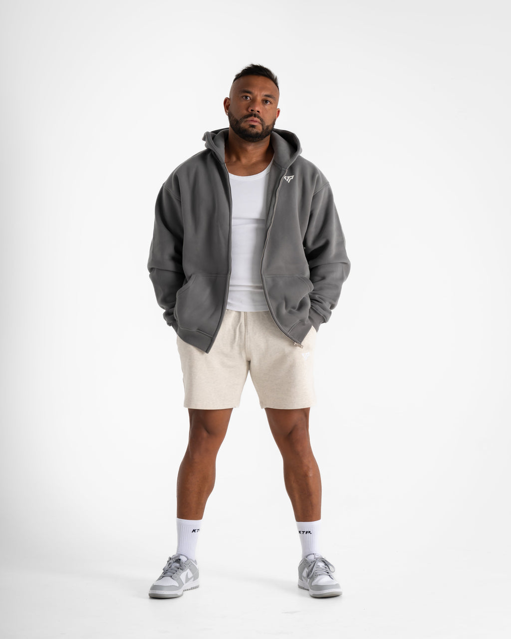 MEN'S VDA ZIP HOODIE - CHARCOAL