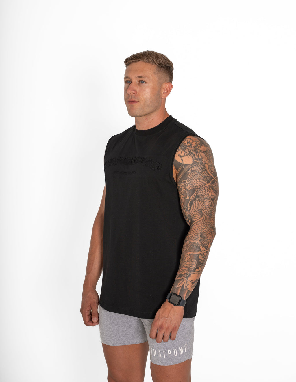 KTP MEN'S EMBOSSED TANK - BLACK