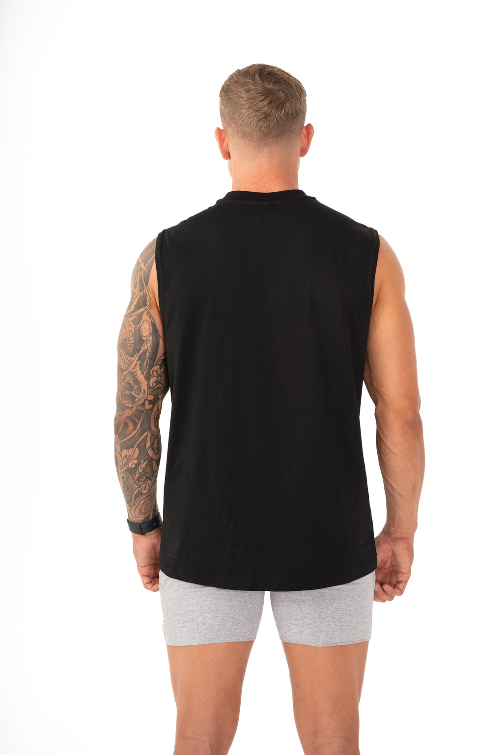 KTP MEN'S EMBOSSED TANK - BLACK