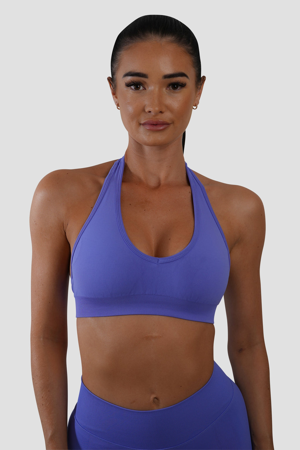 RECOIL HALTER CROP - INDIGO