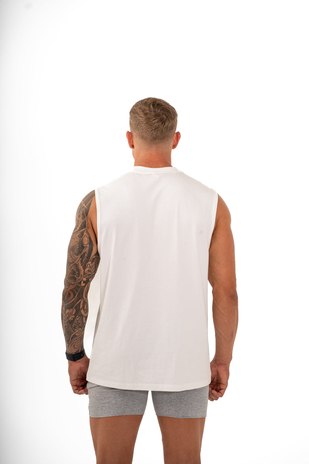 KTP MEN'S EMBOSSED TANK - WHITE