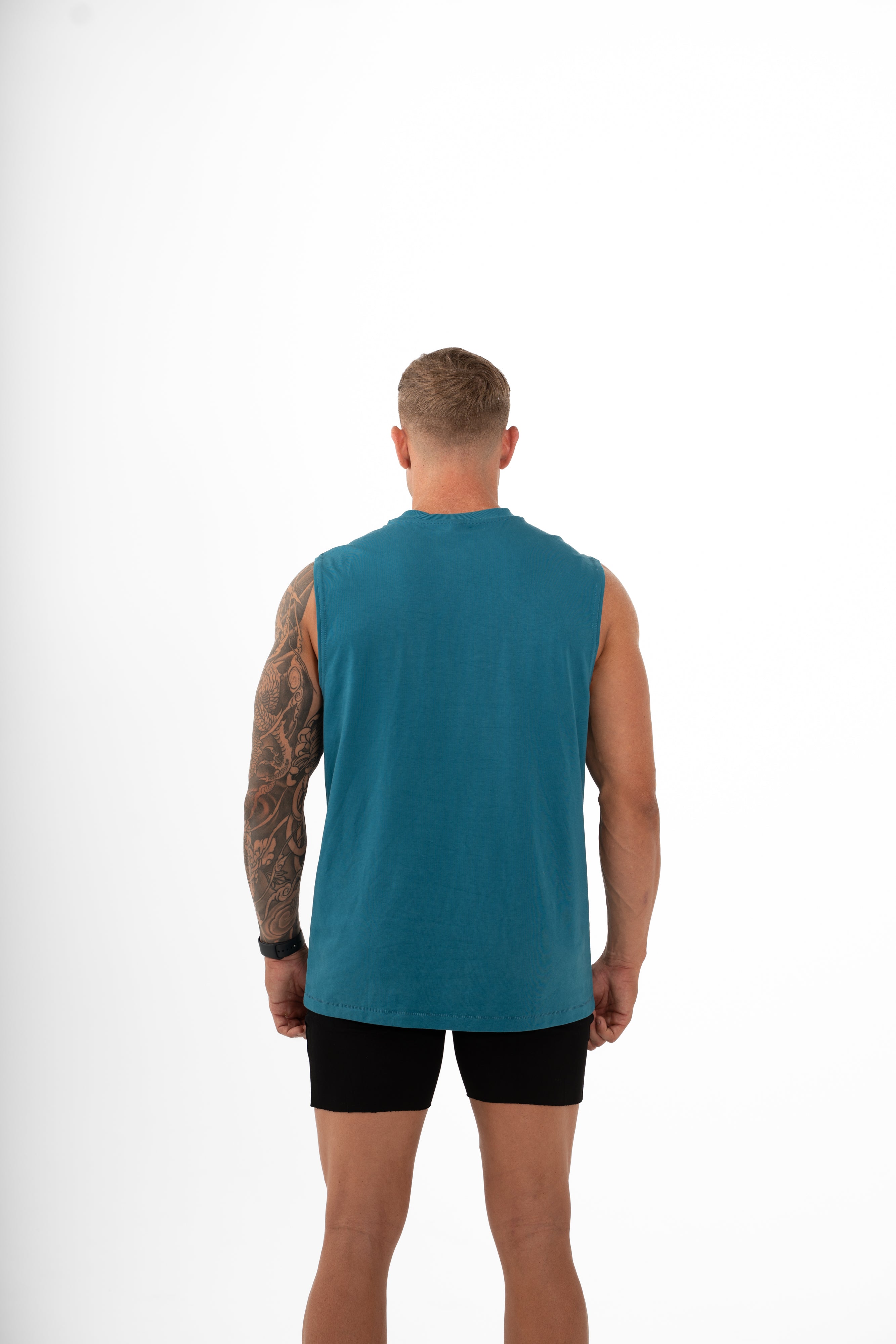 KTP MEN'S EMBOSSED TANK - TEAL
