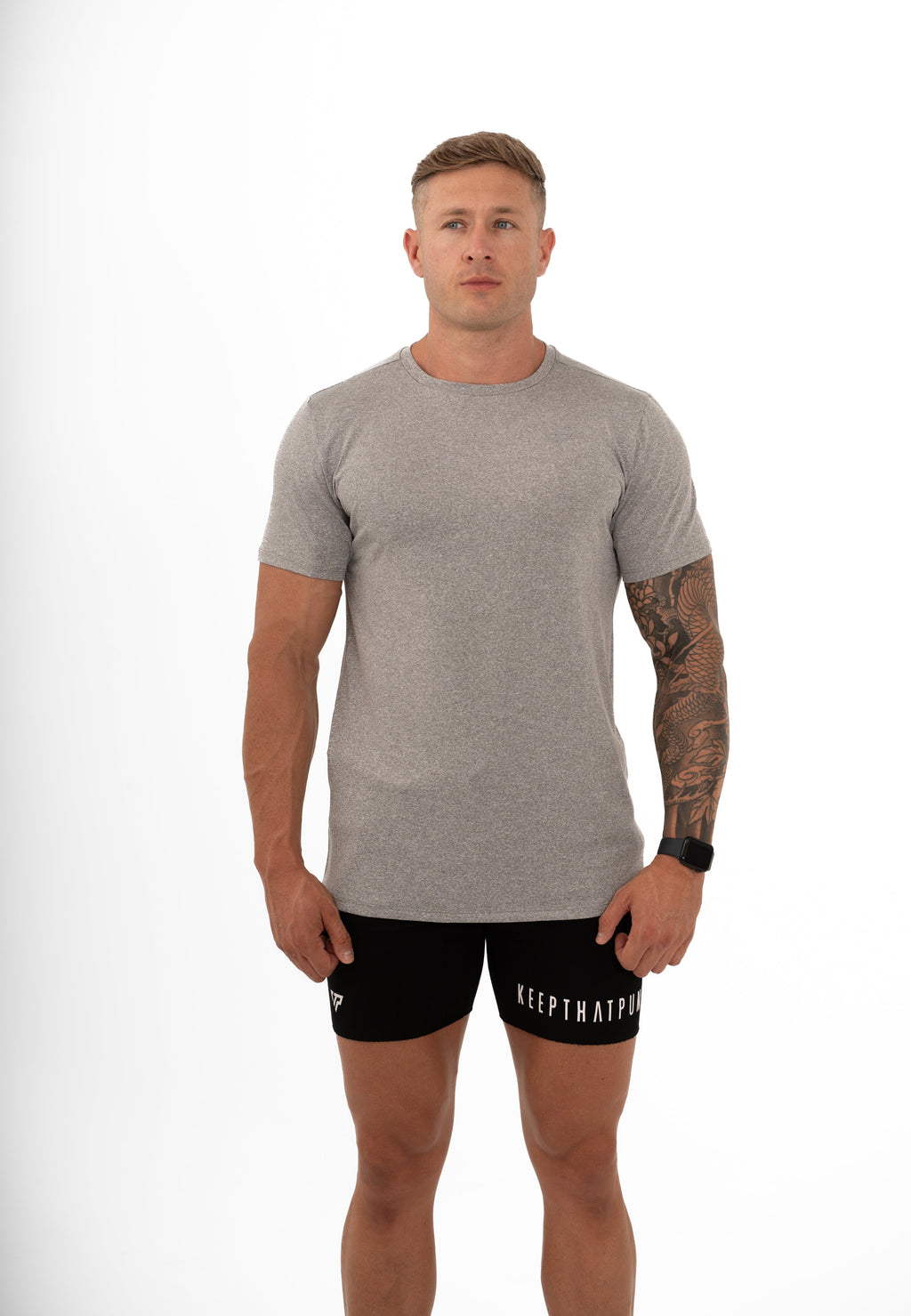 KTP PERFORMANCE DRY-FIT TEE - DUSTY GREY
