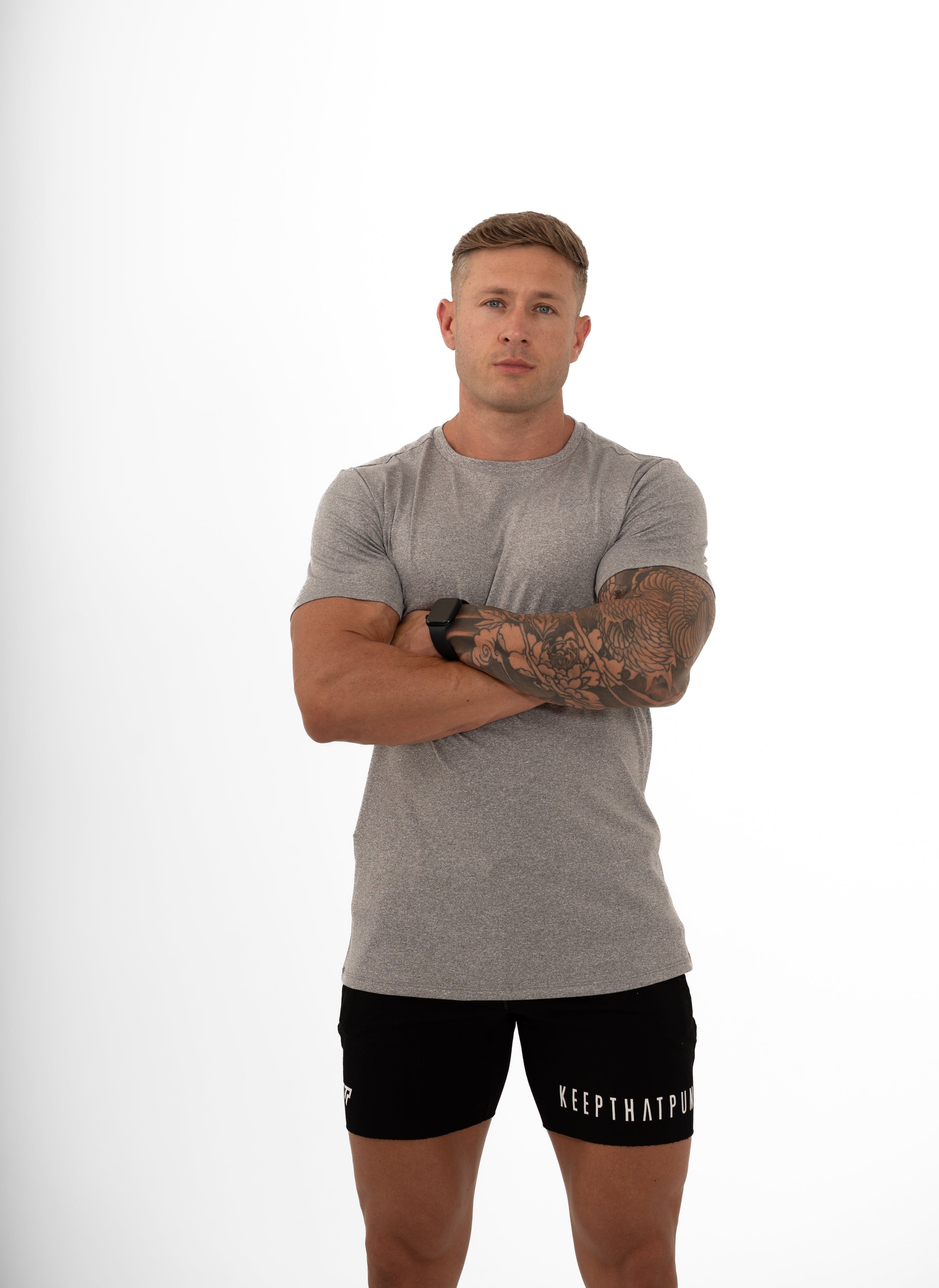 KTP PERFORMANCE DRY-FIT TEE - DUSTY GREY