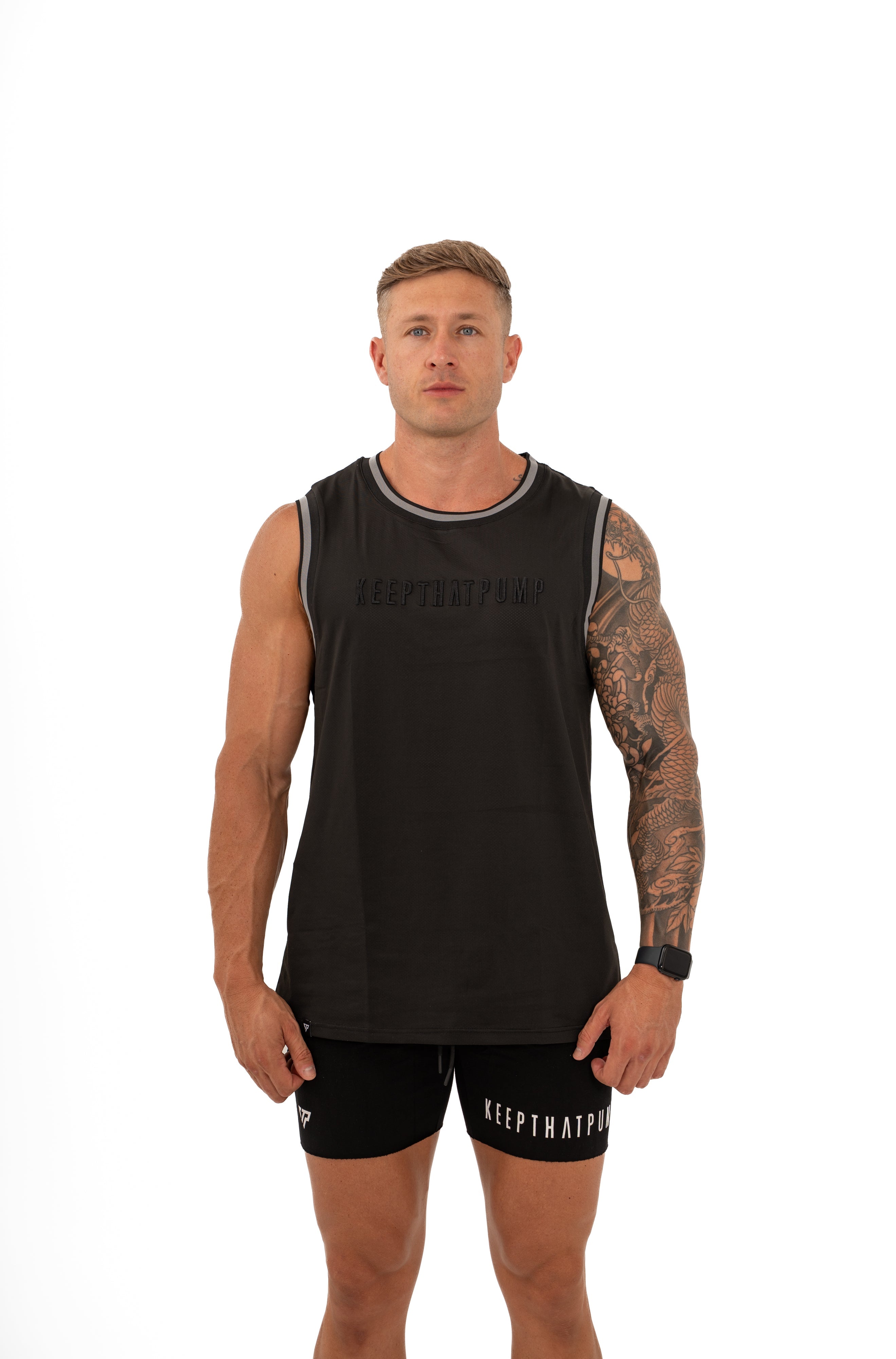 KTP MESH BASKETBALL SINGLET - BLACK