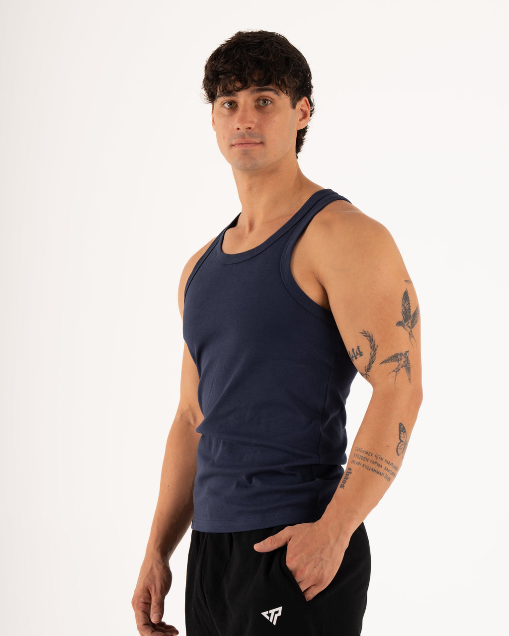 MEN'S KTP RIBBED TANK - NAVY