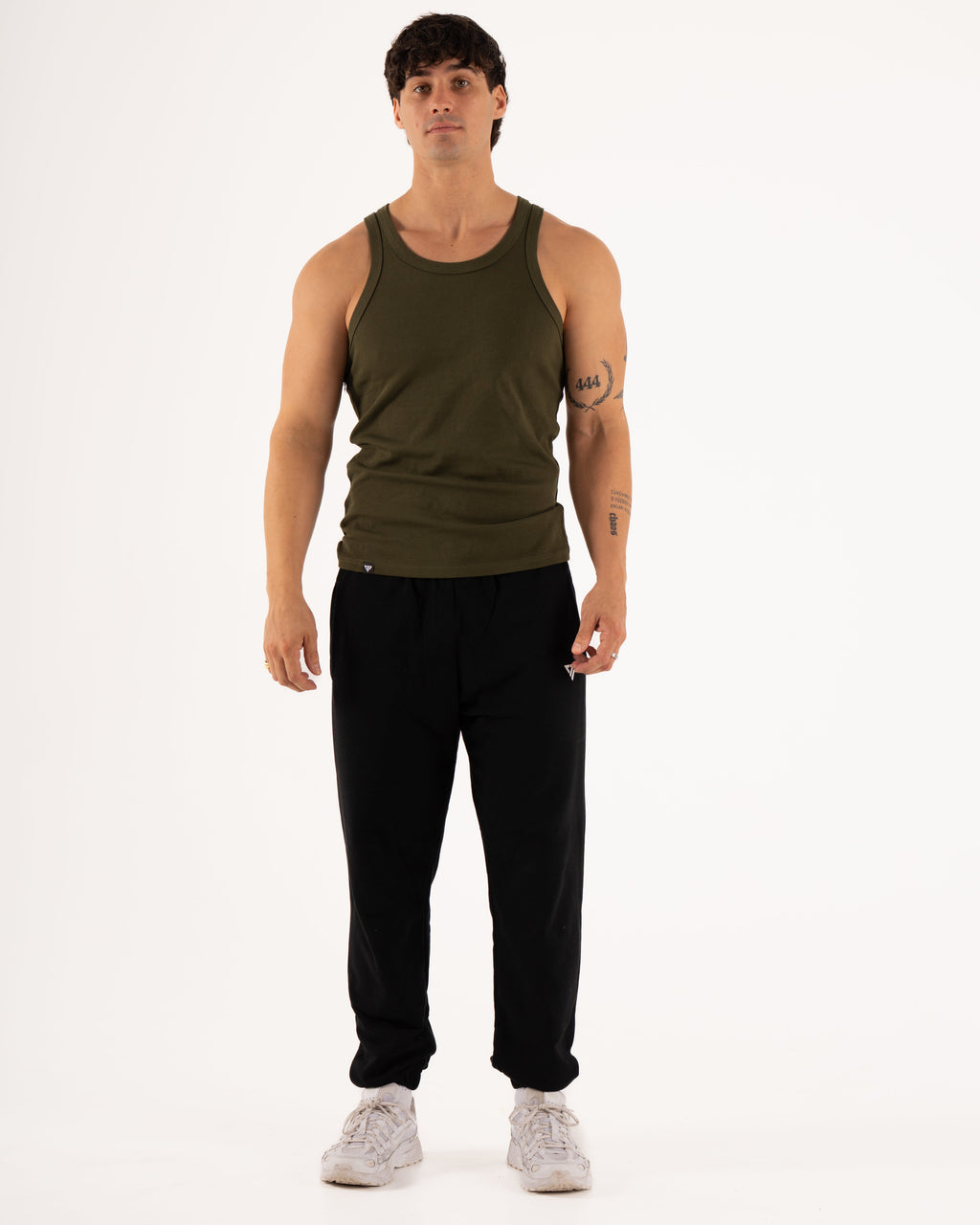 MEN'S KTP RIBBED TANK - KHAKI GREEN