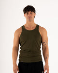 MEN'S KTP RIBBED TANK - KHAKI GREEN