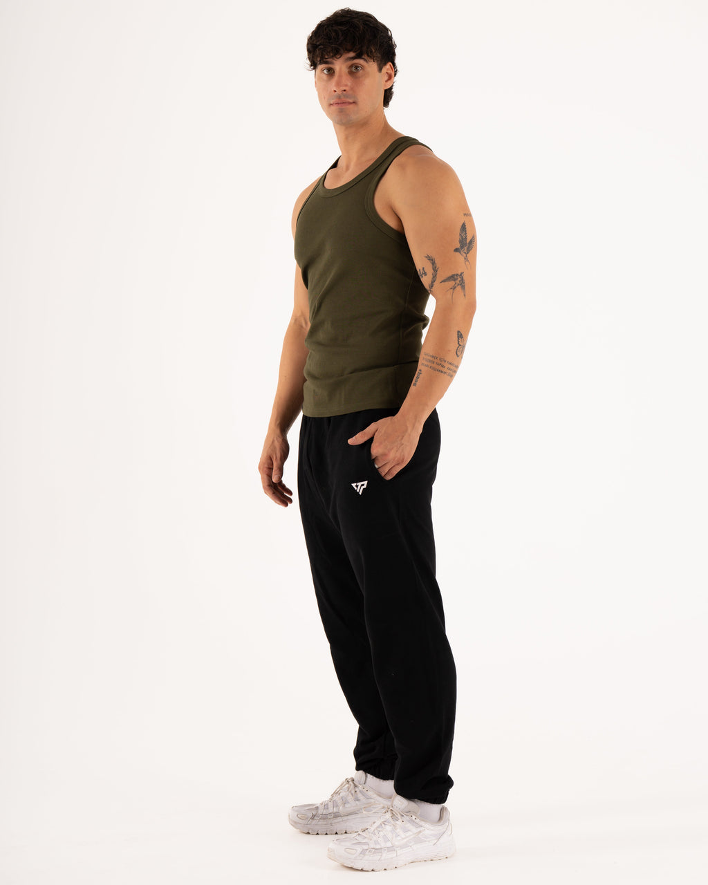 MEN'S KTP RIBBED TANK - KHAKI GREEN