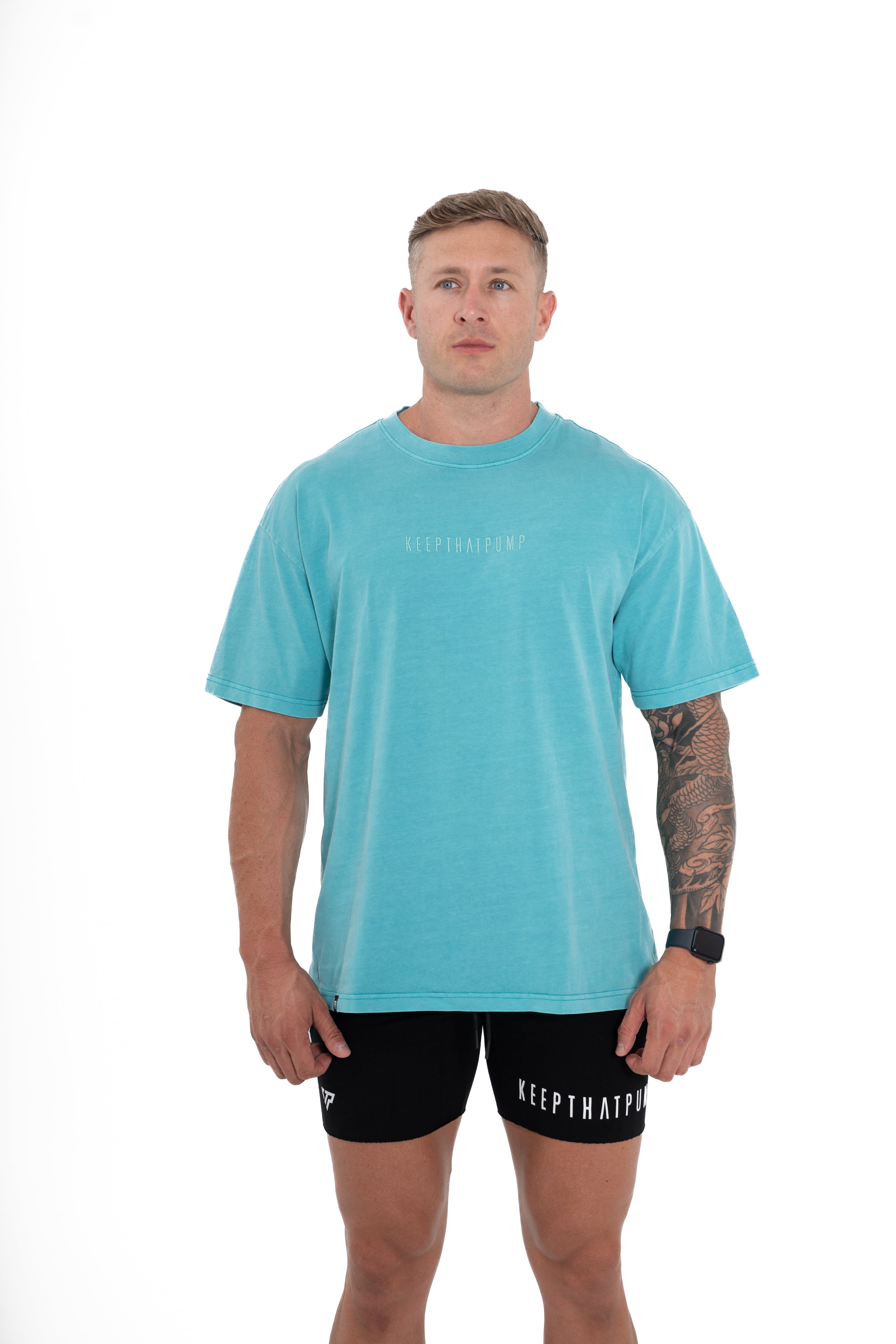 OVERSIZED TEE - TEAL BLUE