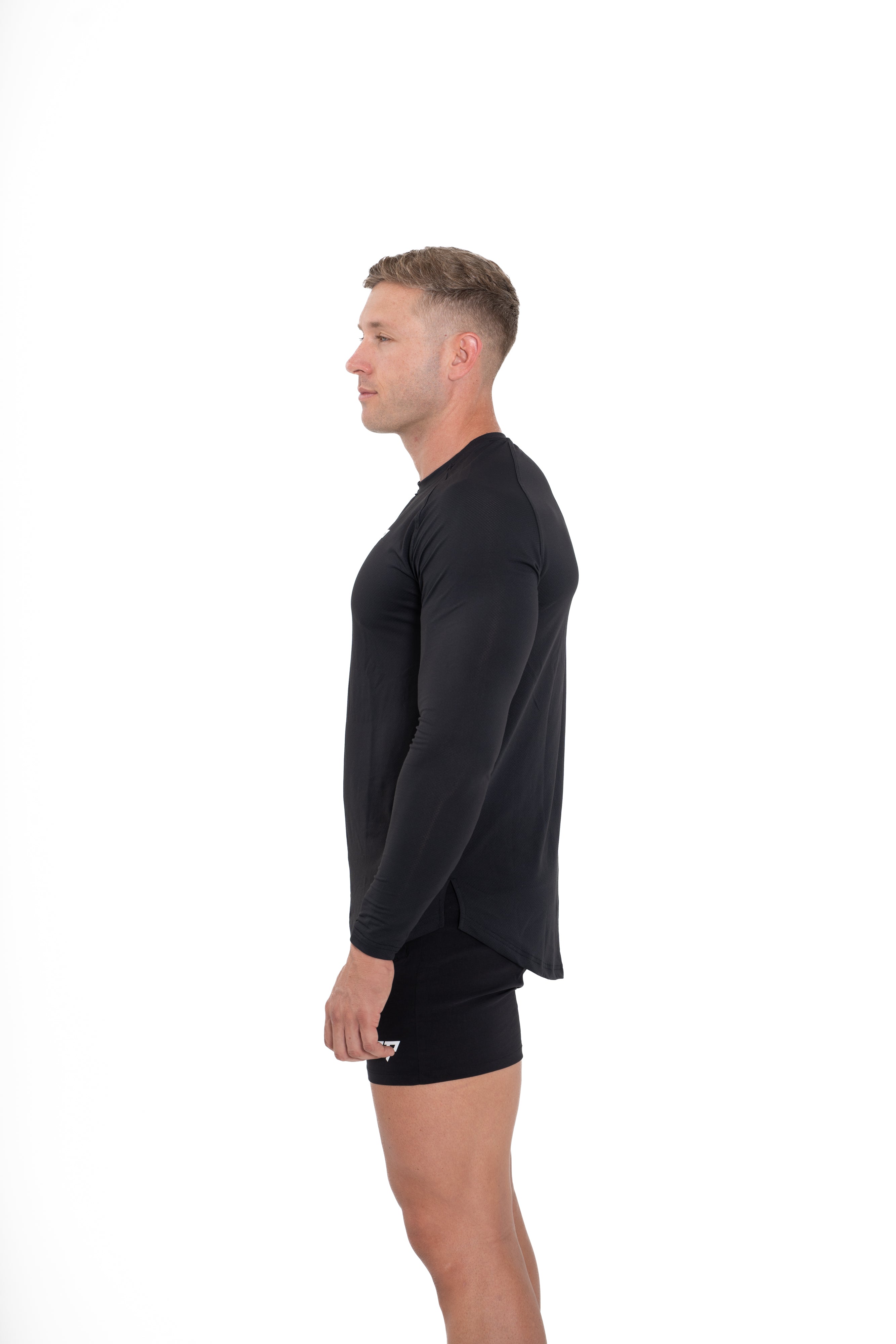 KTP MEN'S DRY FIT LONG SLEEVE TEE - BLACK