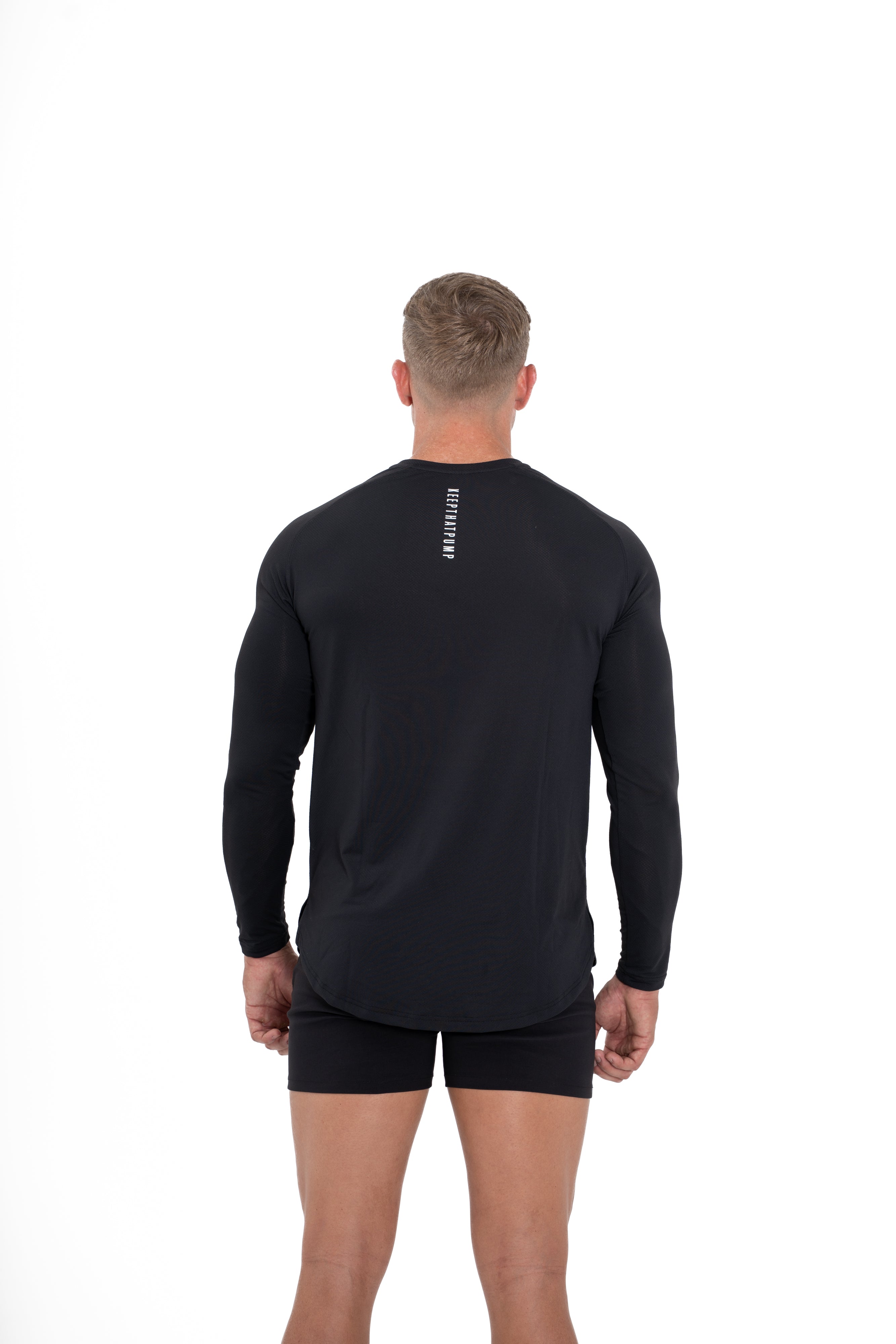 KTP MEN'S DRY FIT LONG SLEEVE TEE - BLACK