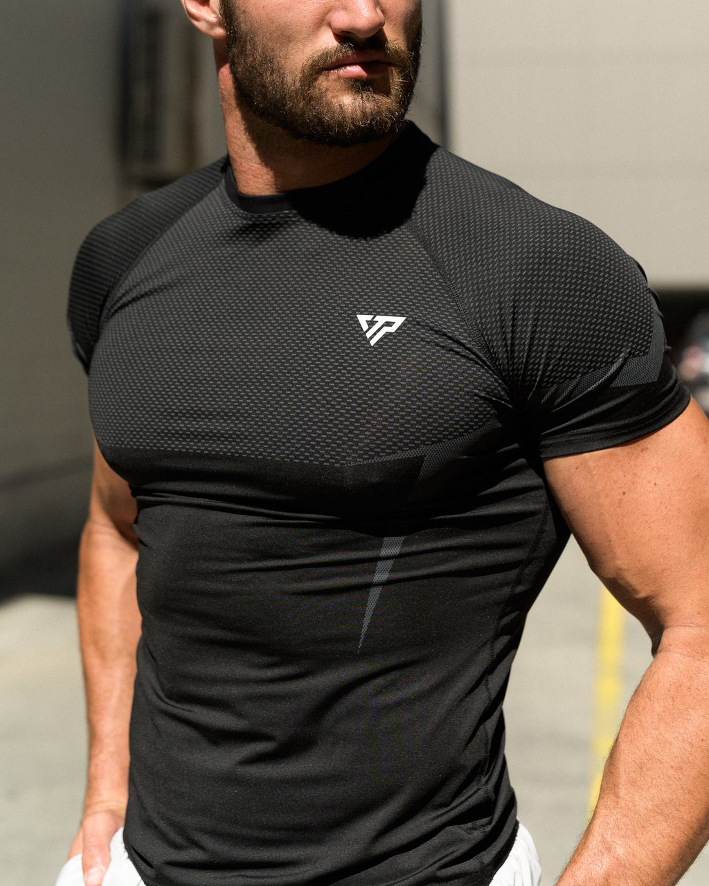 KTP MEN'S FLEXFIT TEE - BLACK