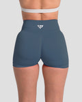 RECOIL HIGH WAIST SCRUNCH SHORTS - BLUE TEAL