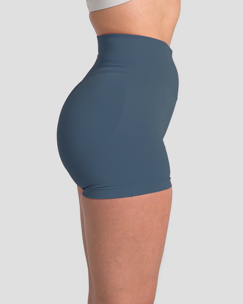RECOIL HIGH WAIST SCRUNCH SHORTS - BLUE TEAL