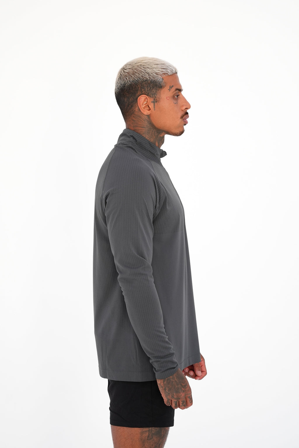 KTP QUARTER ZIP LONG SLEEVE - GREY