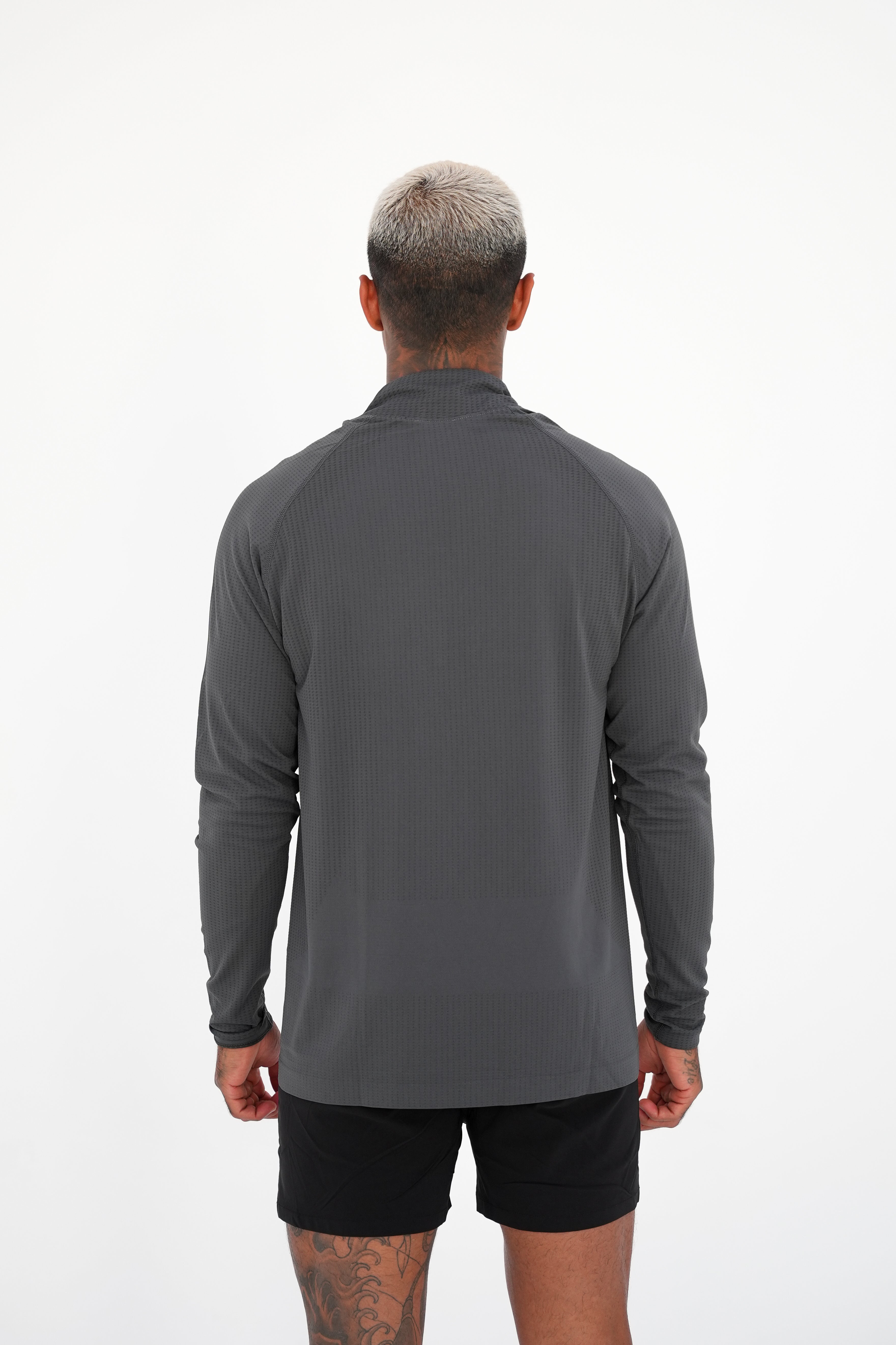 KTP QUARTER ZIP LONG SLEEVE - GREY