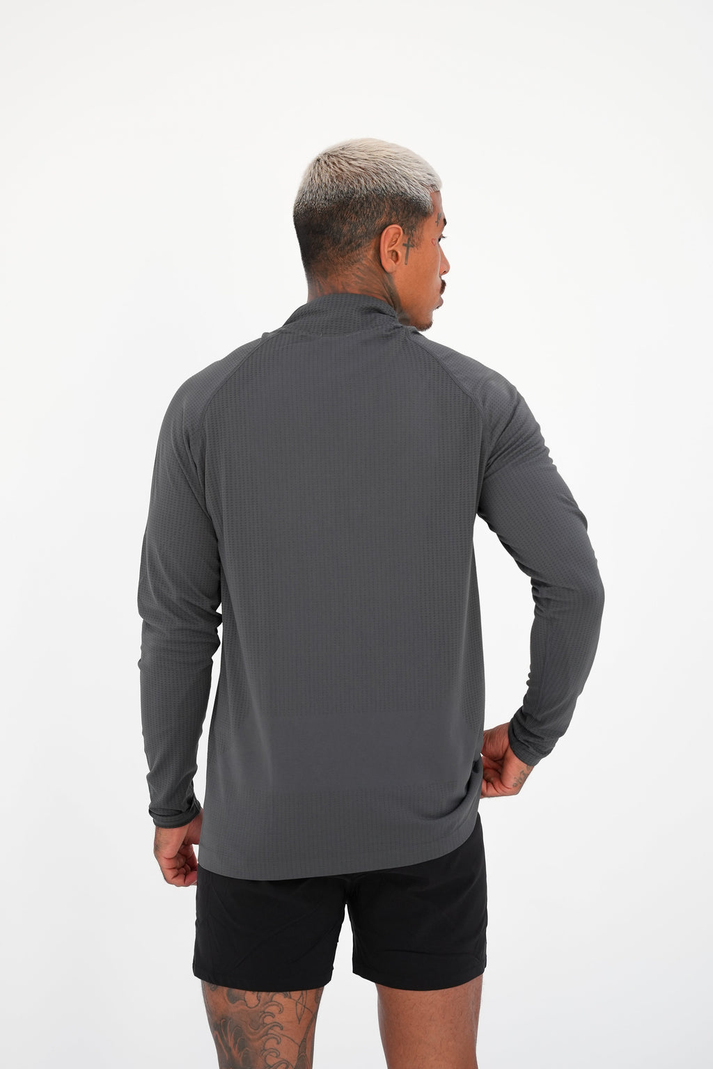 KTP QUARTER ZIP LONG SLEEVE - GREY