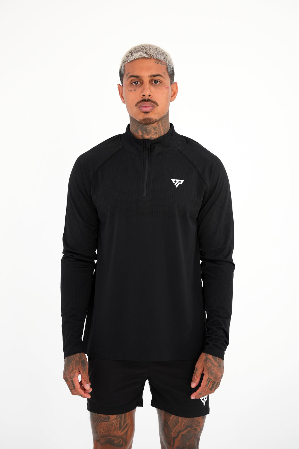 KTP QUARTER ZIP LONG SLEEVE - BLACK
