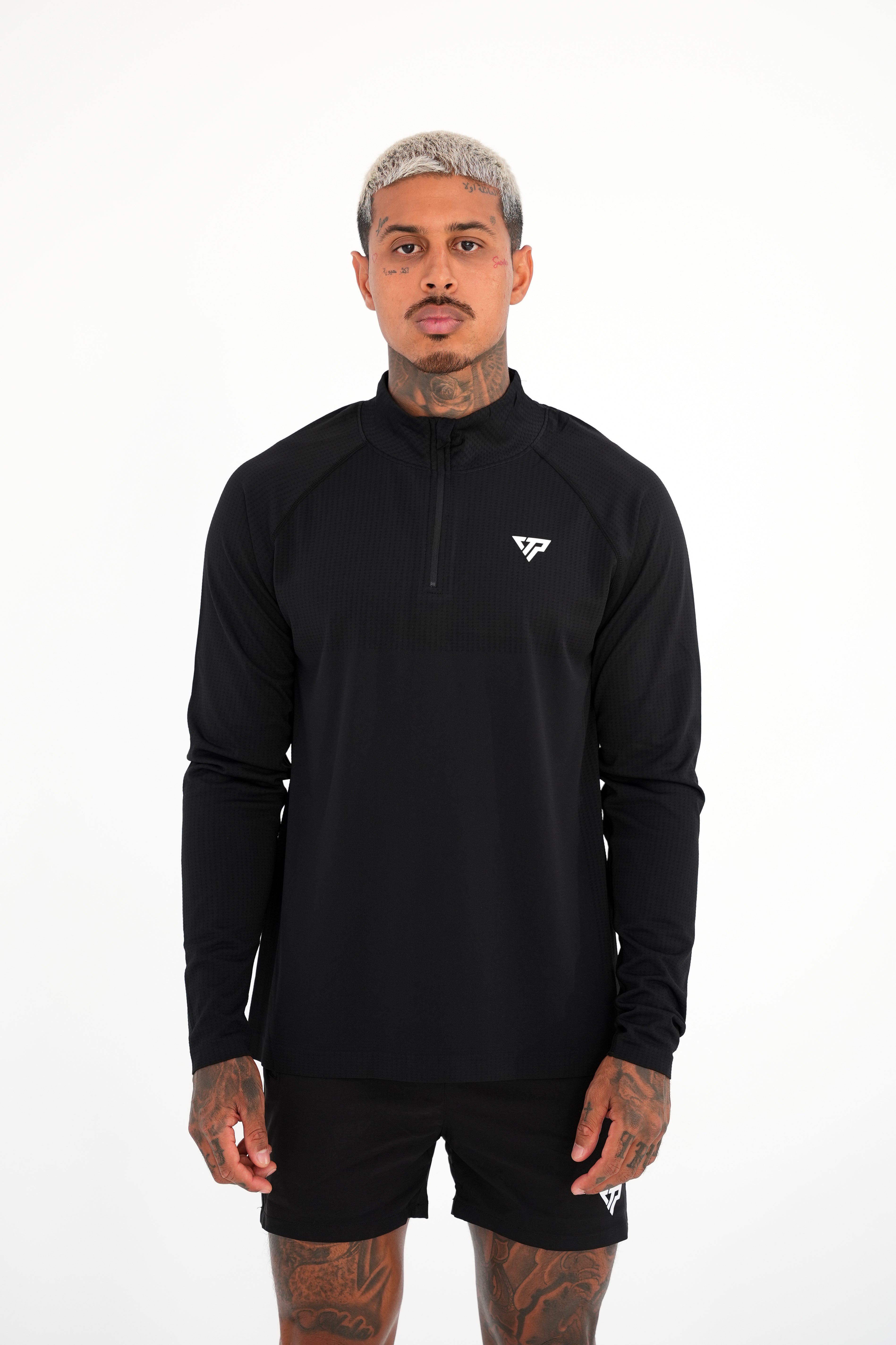 KTP QUARTER ZIP LONG SLEEVE - BLACK