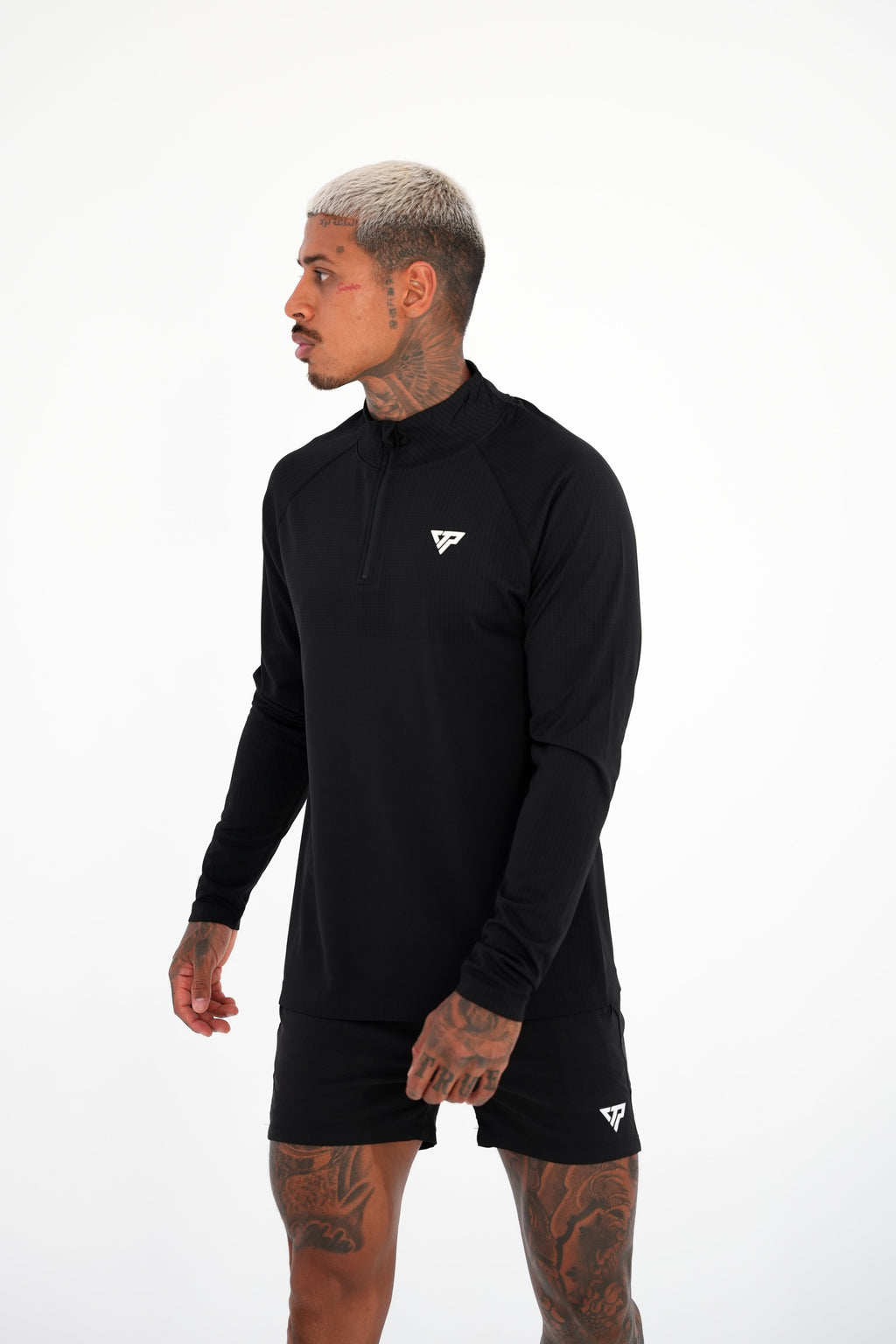 KTP QUARTER ZIP LONG SLEEVE - BLACK