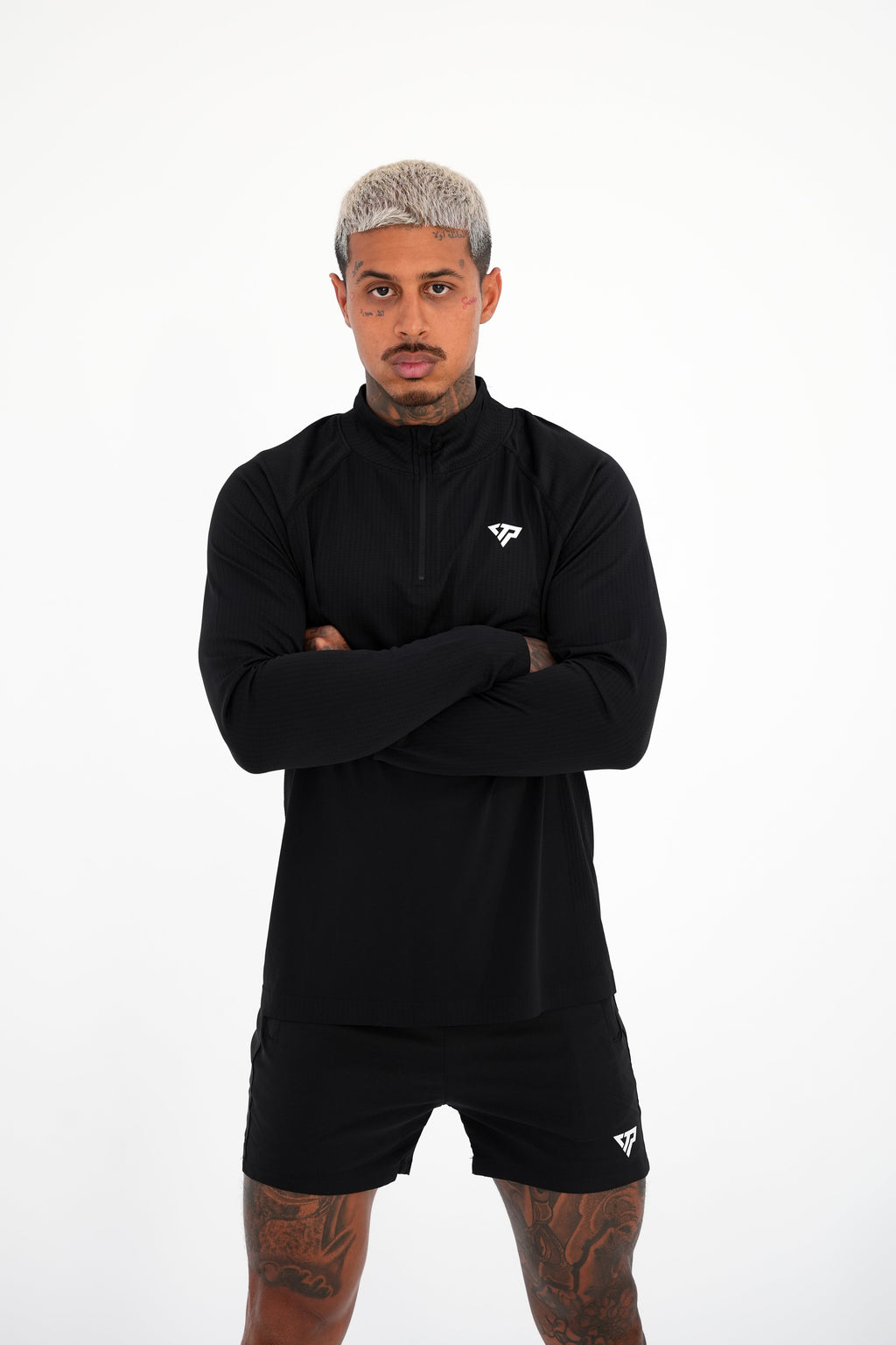 KTP QUARTER ZIP LONG SLEEVE - BLACK
