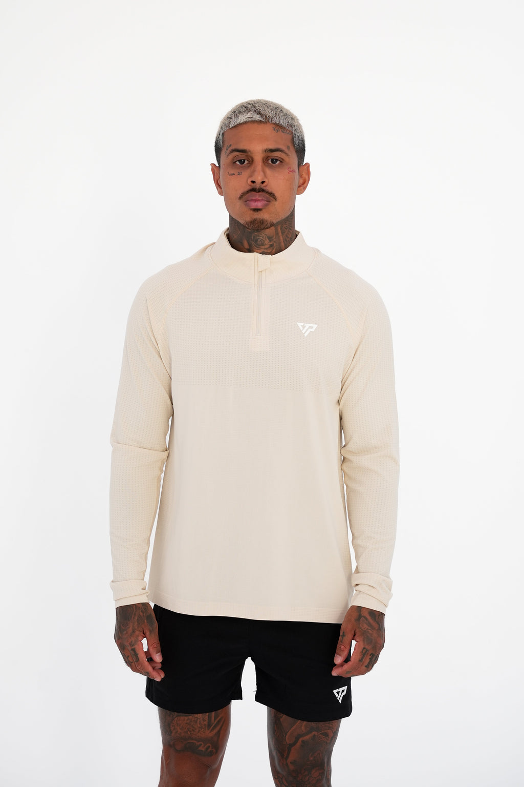 KTP QUARTER ZIP LONG SLEEVE - CREAM