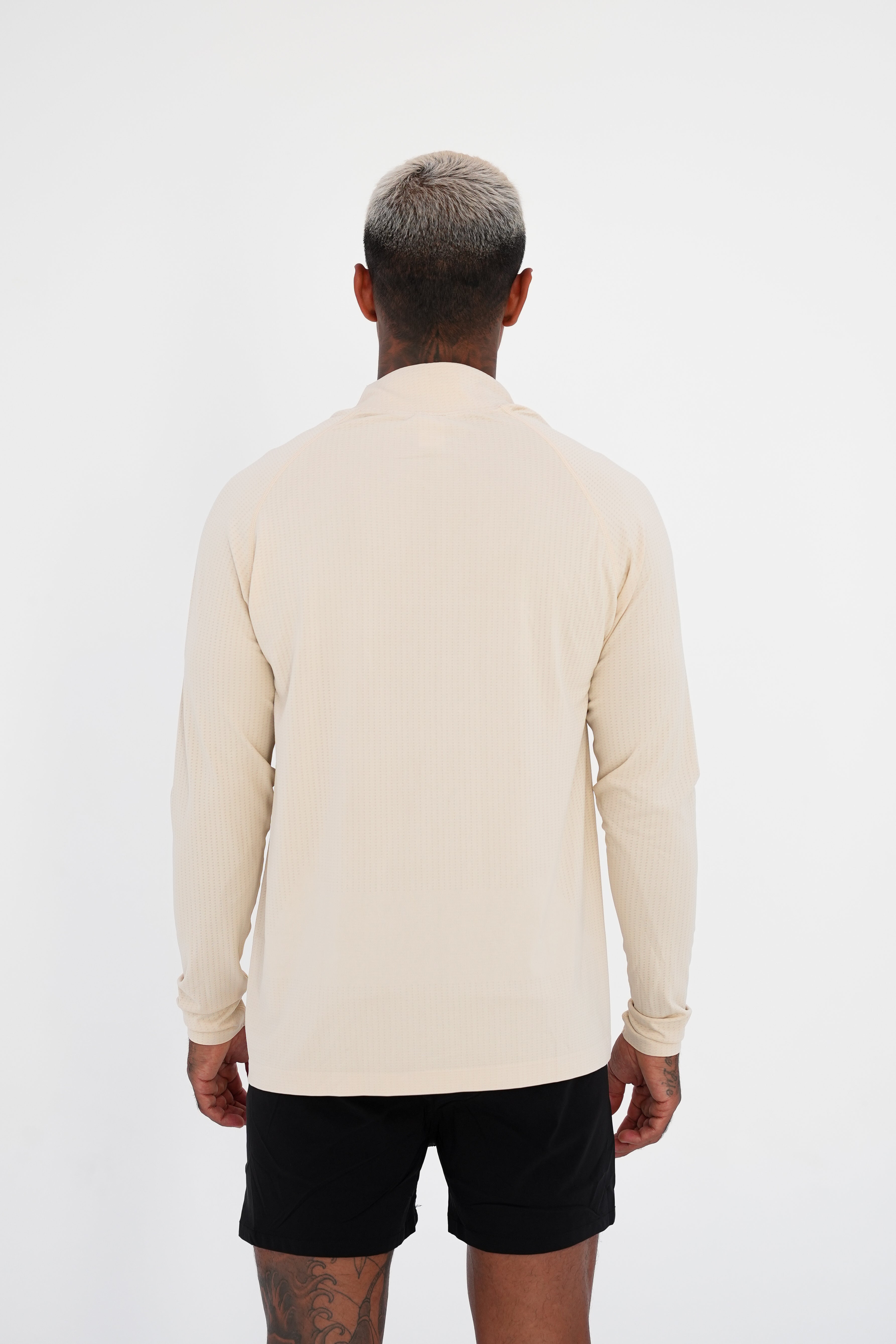 KTP QUARTER ZIP LONG SLEEVE - CREAM