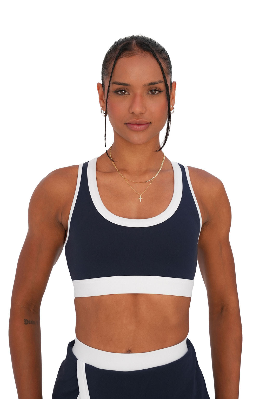 KTP TENNIS CROP - NAVY