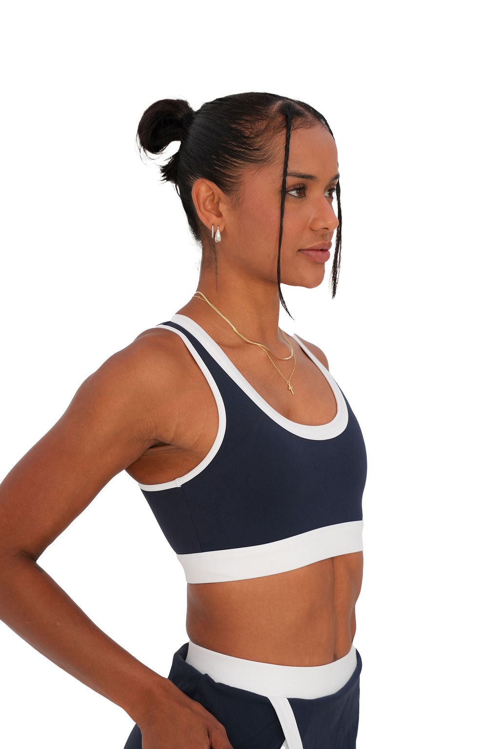KTP TENNIS CROP - NAVY
