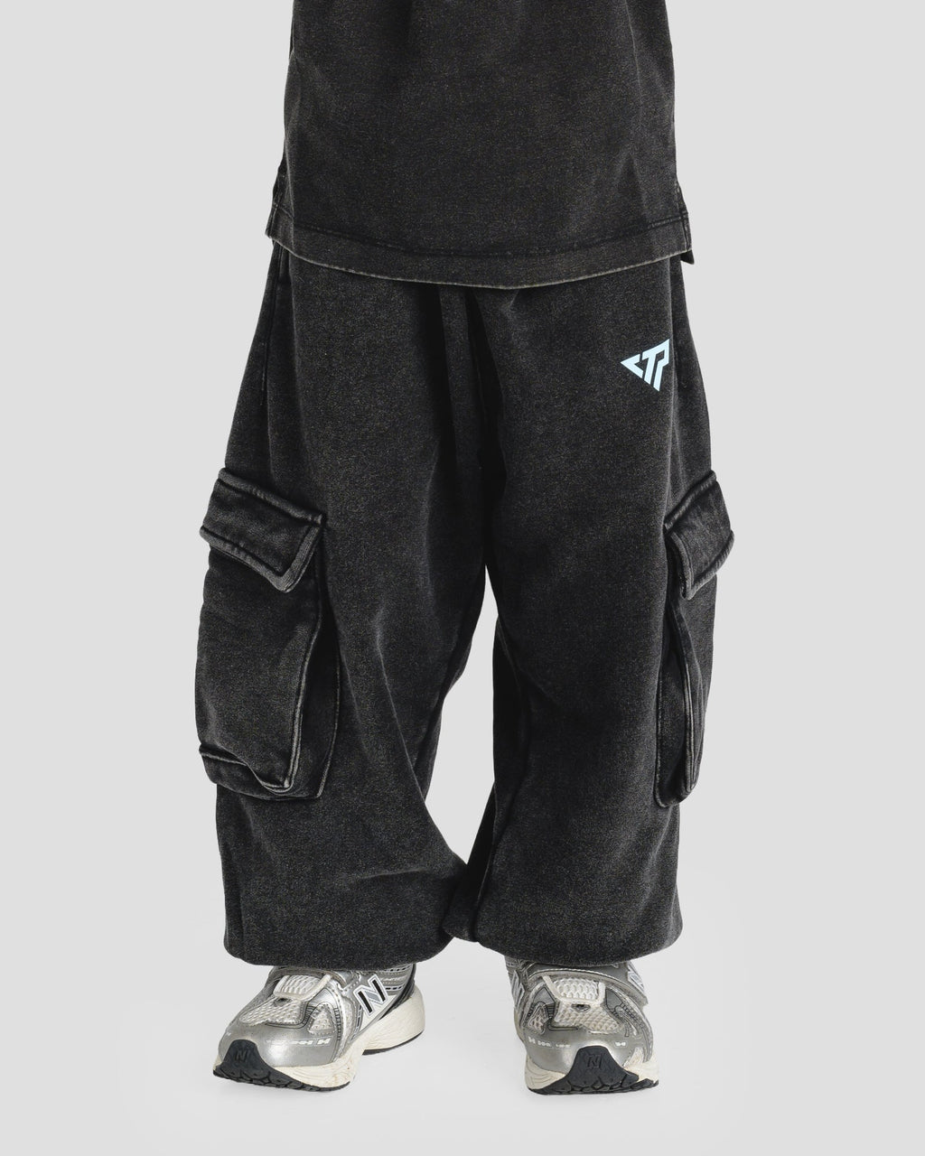 KIDS CARGO PANTS - BABY BLUE