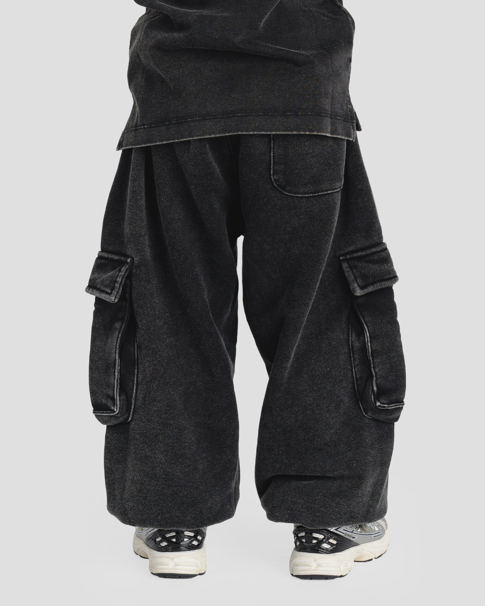 KIDS CARGO PANTS - BABY BLUE