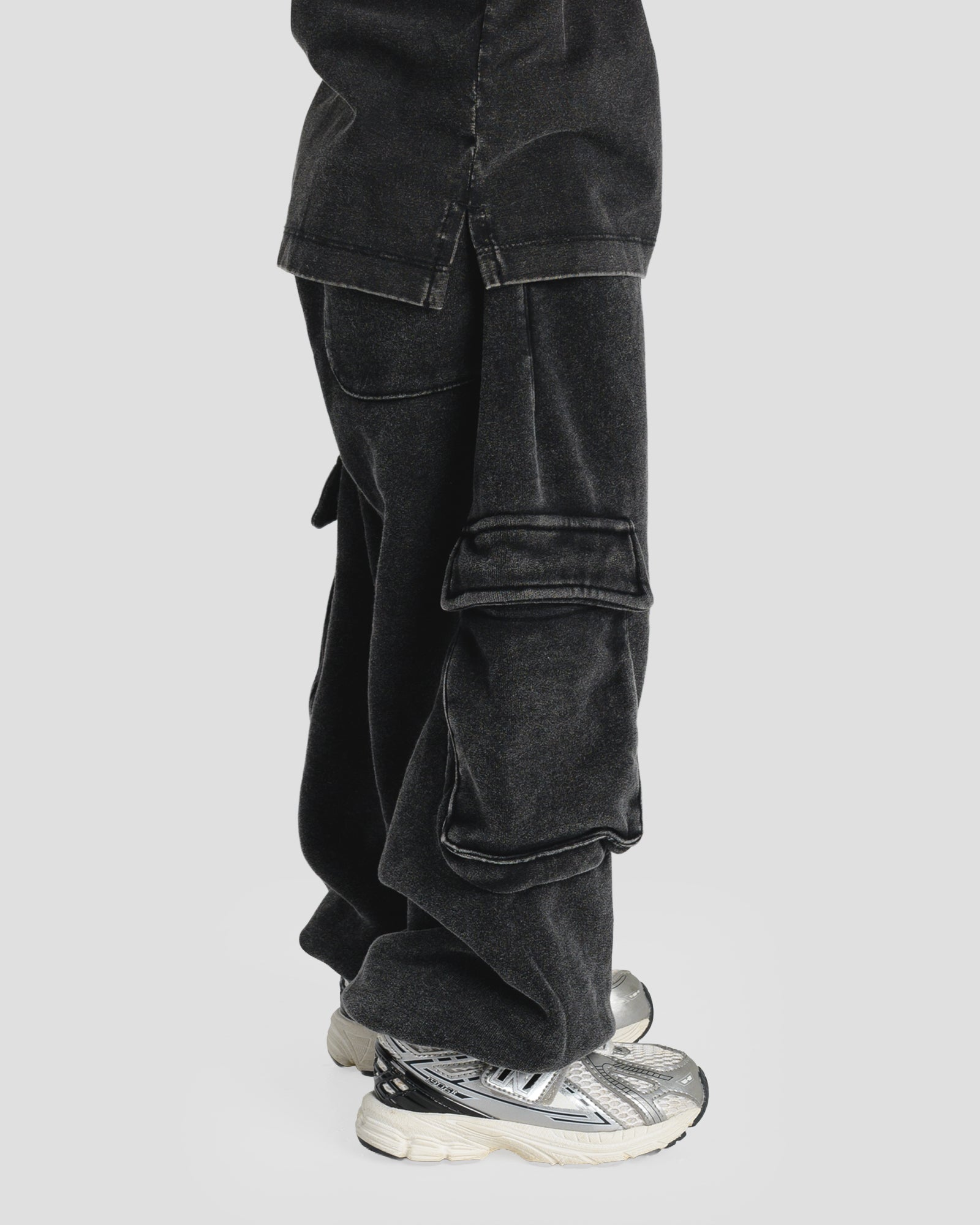 KIDS CARGO PANTS - BABY BLUE