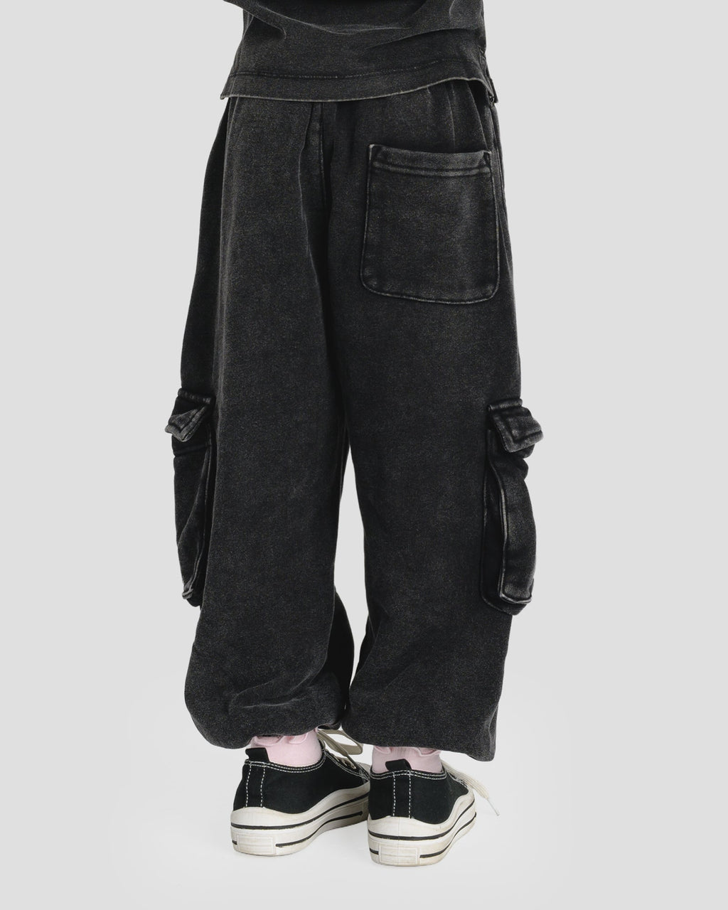 KIDS CARGO PANTS - BABY PINK