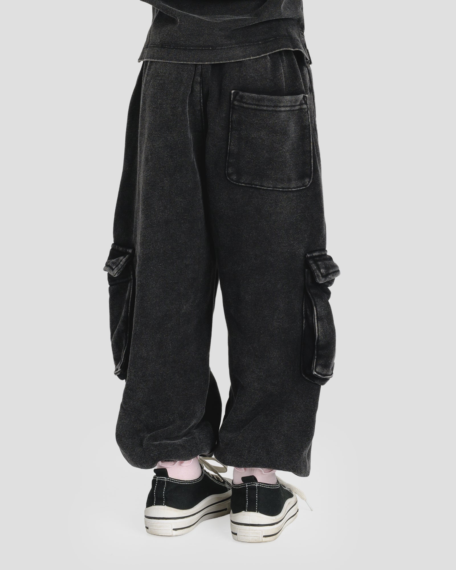 KIDS CARGO PANTS - BABY PINK