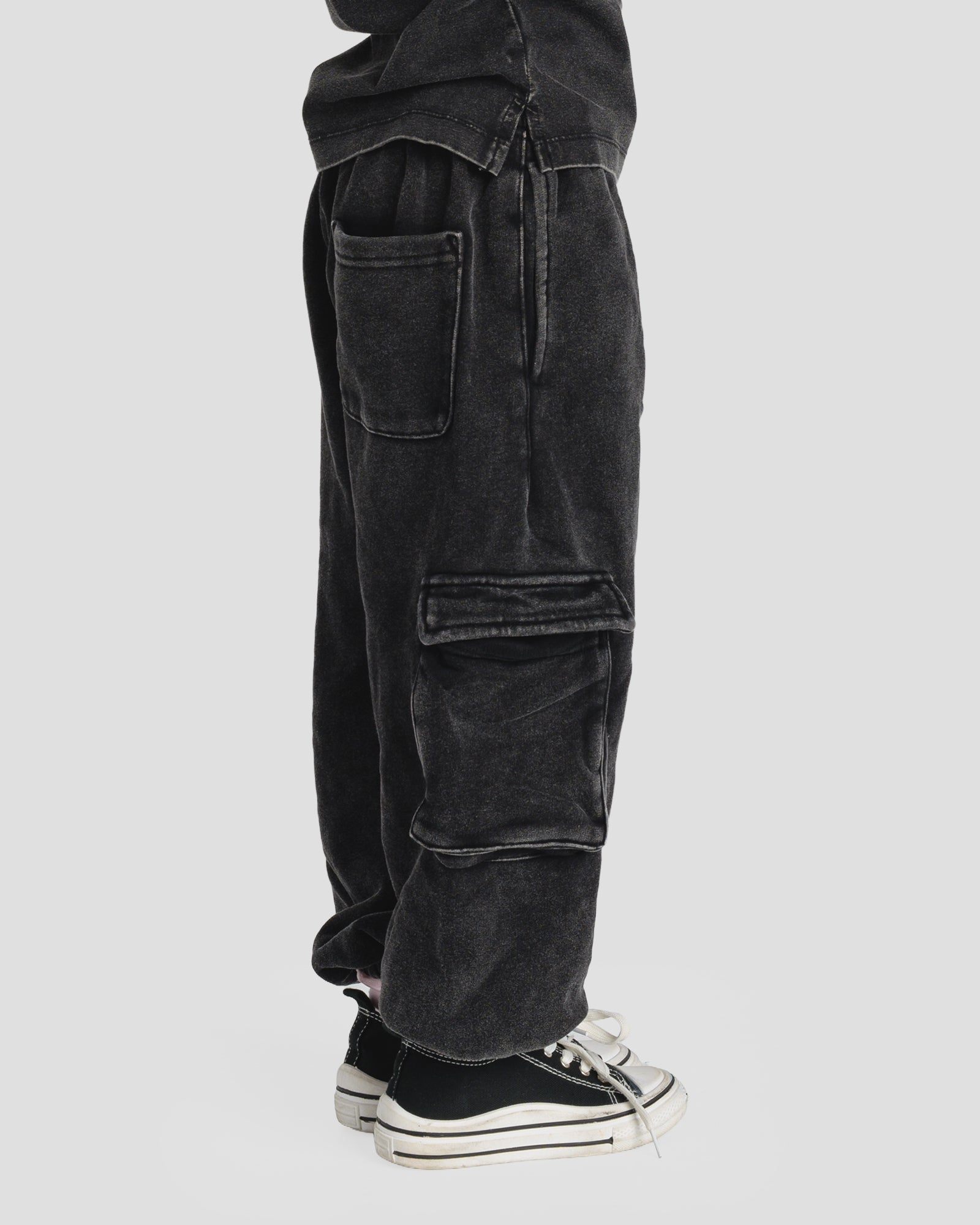 KIDS CARGO PANTS - BABY PINK
