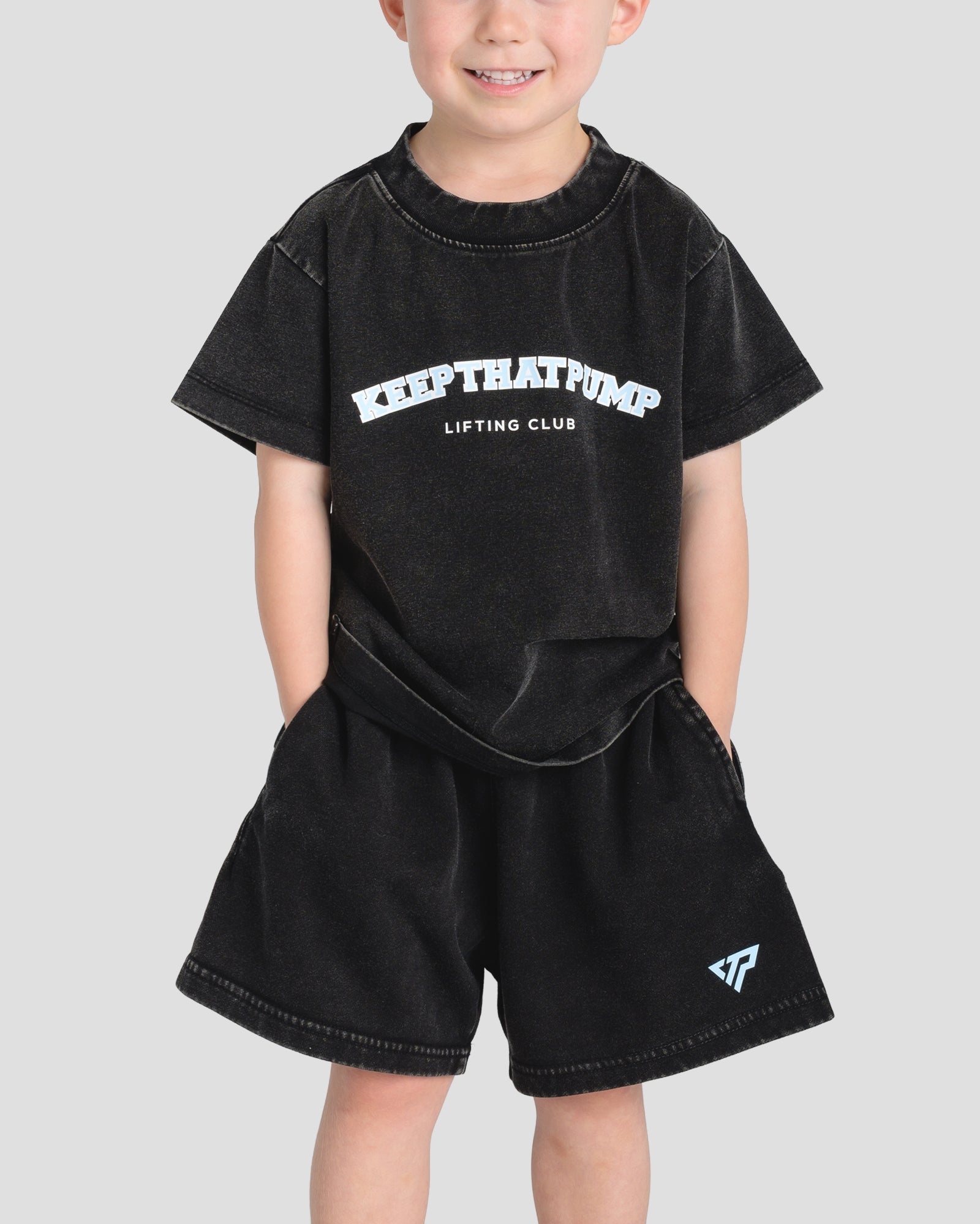 KIDS CASUAL SHORTS -BABY BLUE