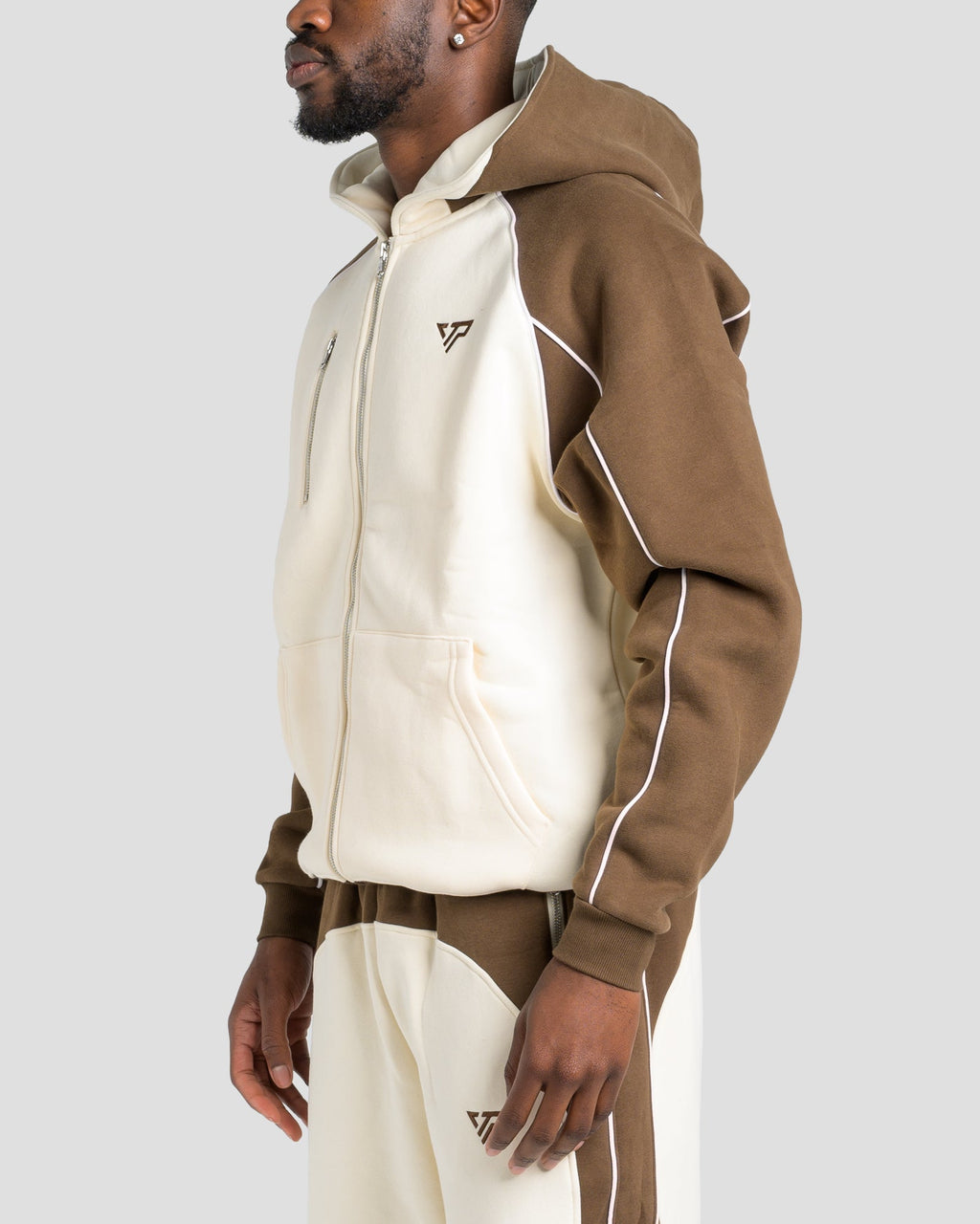 SUPERIOR ZIP JACKET - BROWN/BEIGE