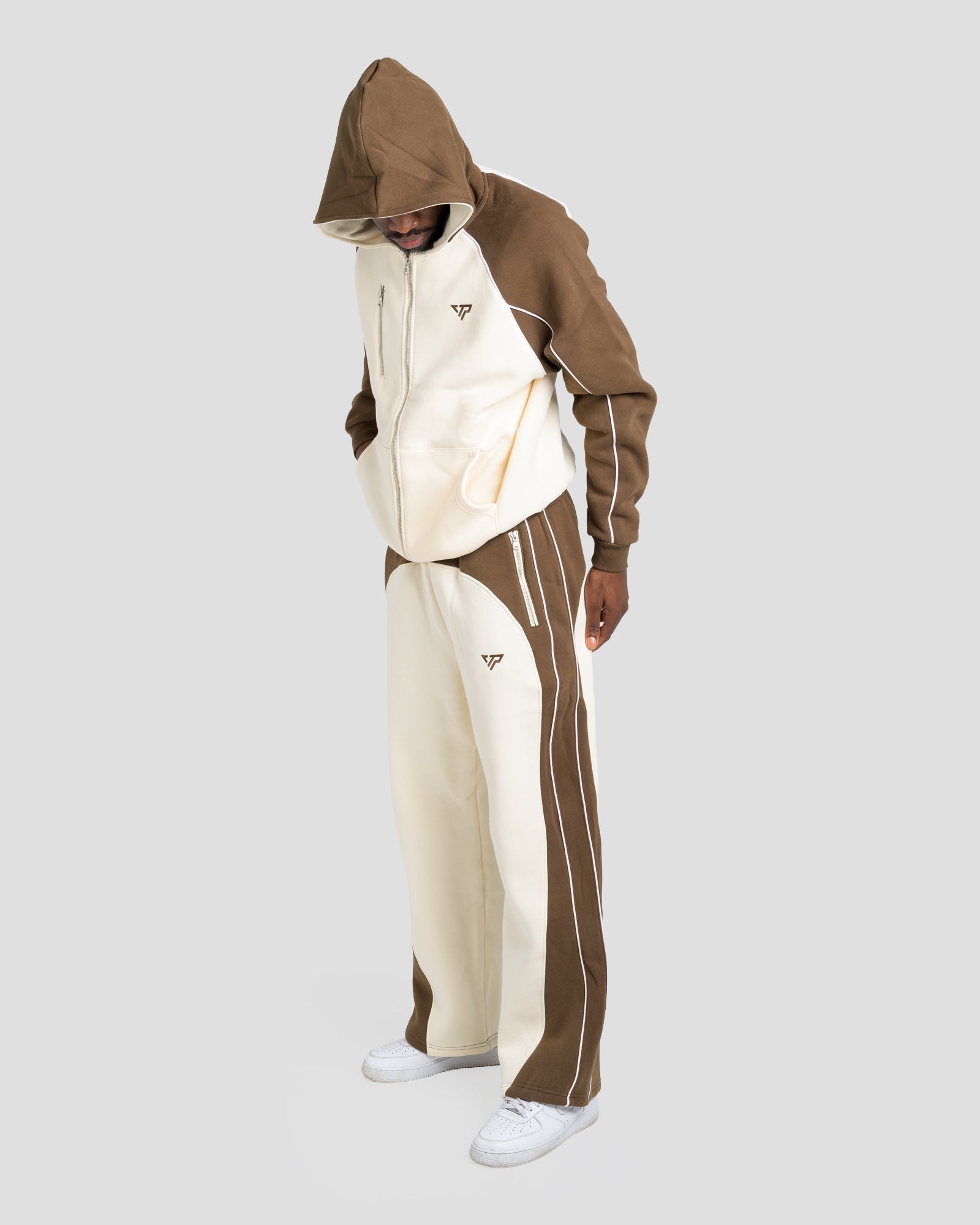 SUPERIOR ZIP JACKET - BROWN/BEIGE