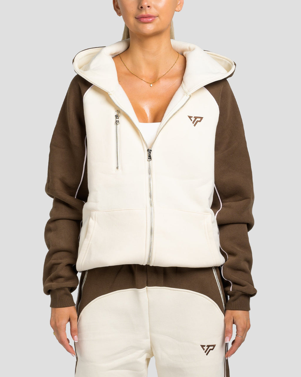 SUPERIOR ZIP JACKET - BROWN/BEIGE