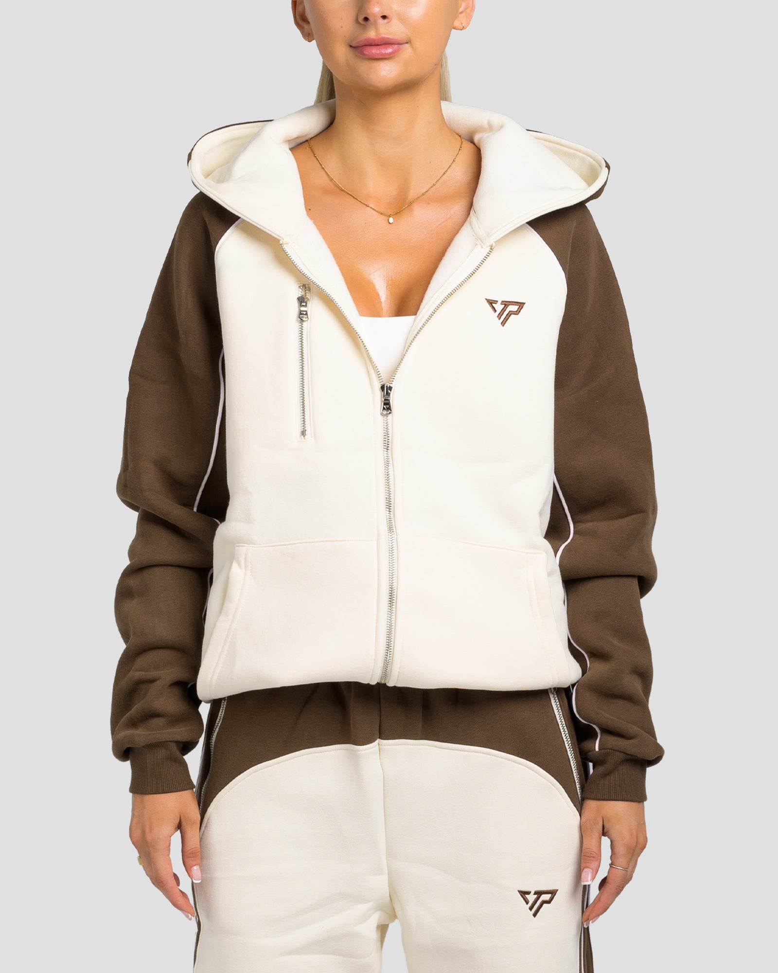 SUPERIOR ZIP JACKET - BROWN/BEIGE